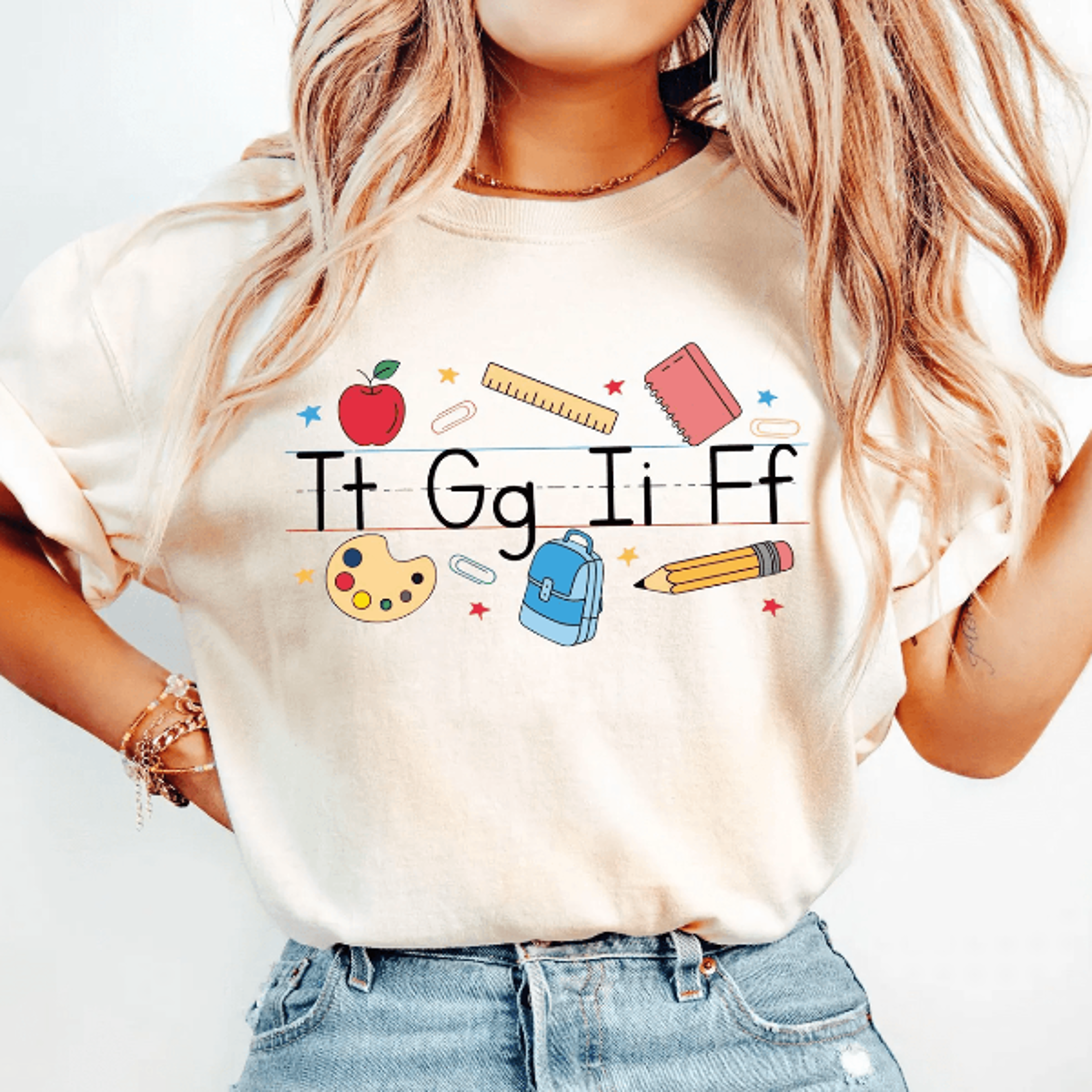 comfort colors tgif teacher shirt | alphabet kindergarten funny teacher appreciation tee