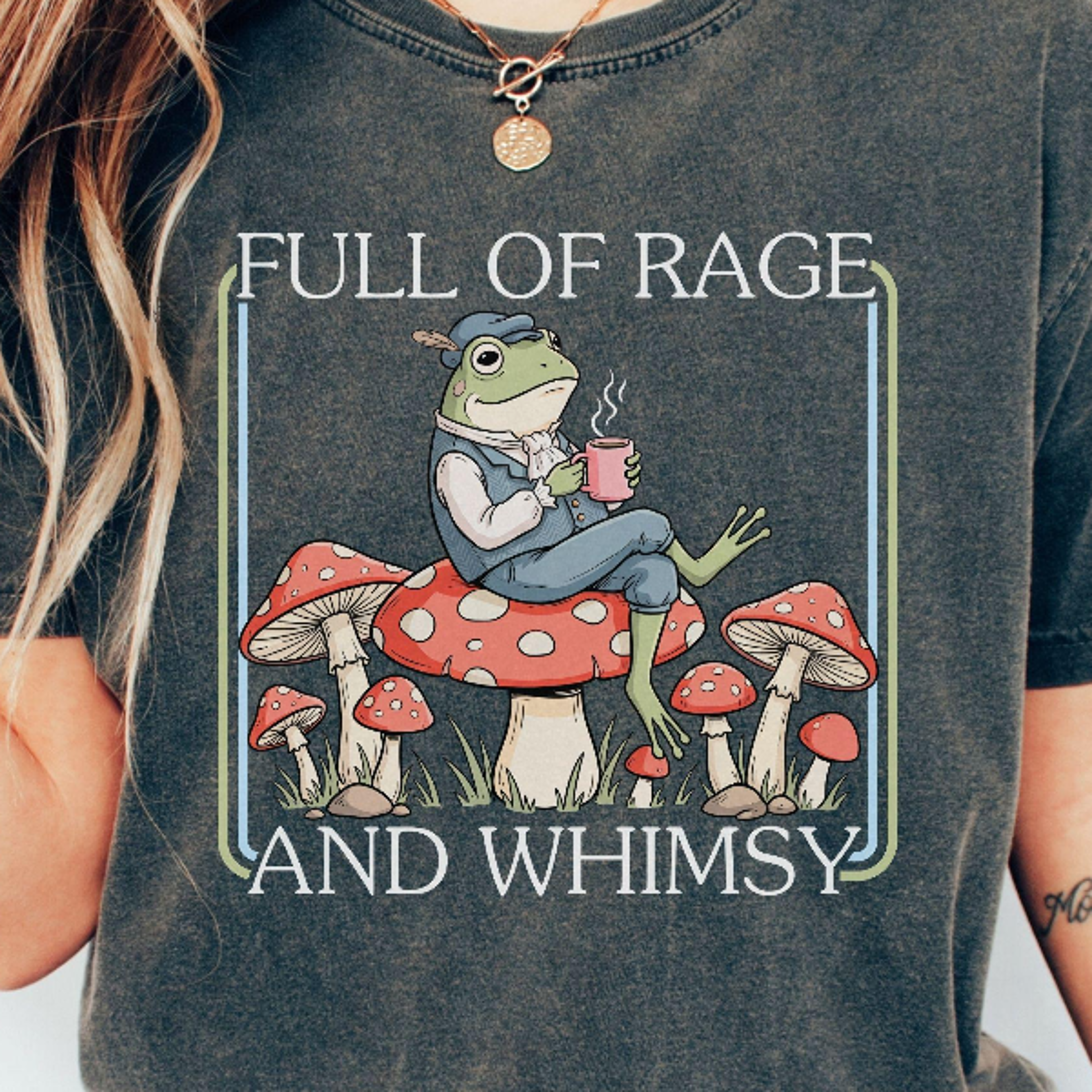 Full of Rage and Whimsy Frog Comfort Colors TShirt