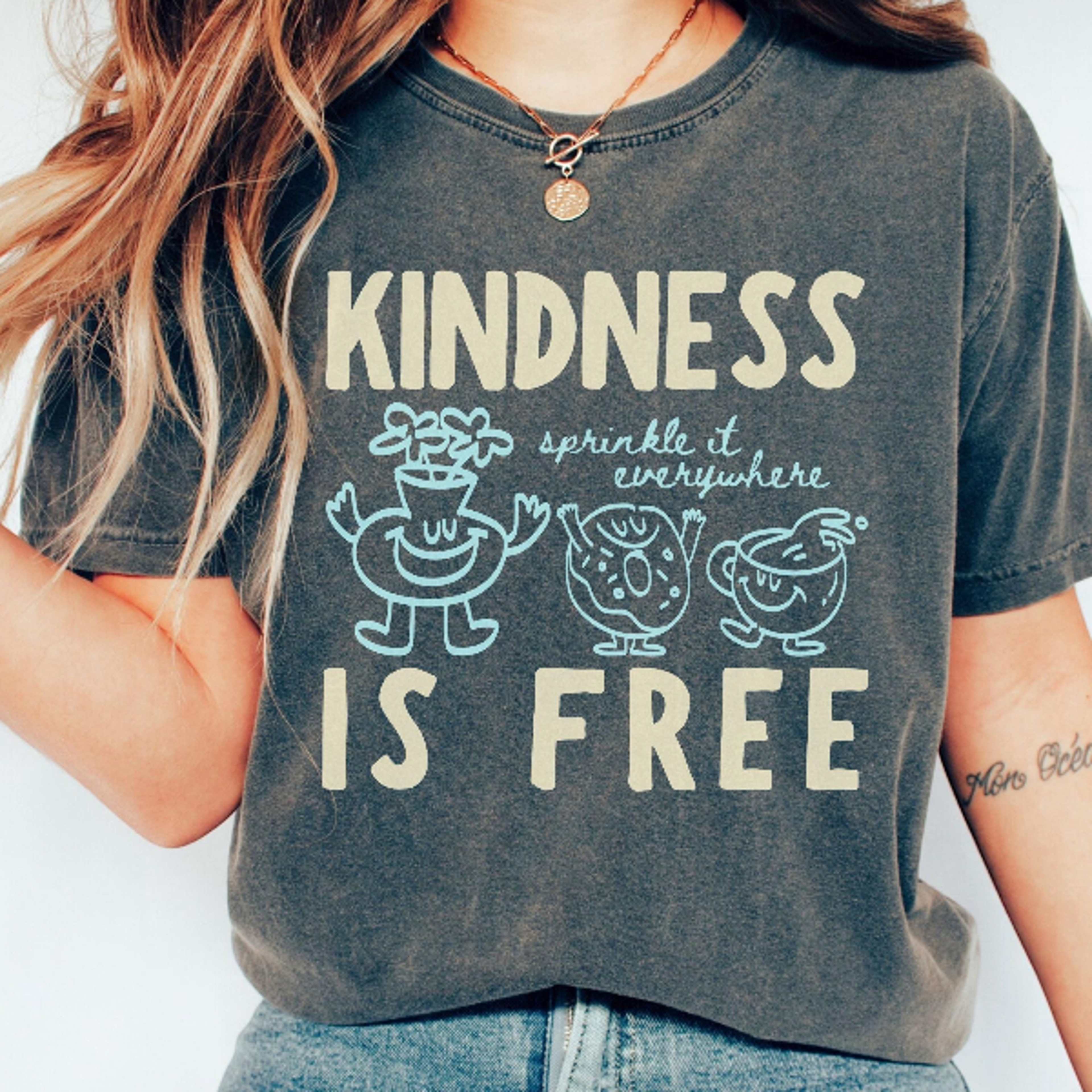 Kindness Is Free Doughnut Comfort Colors TShirt