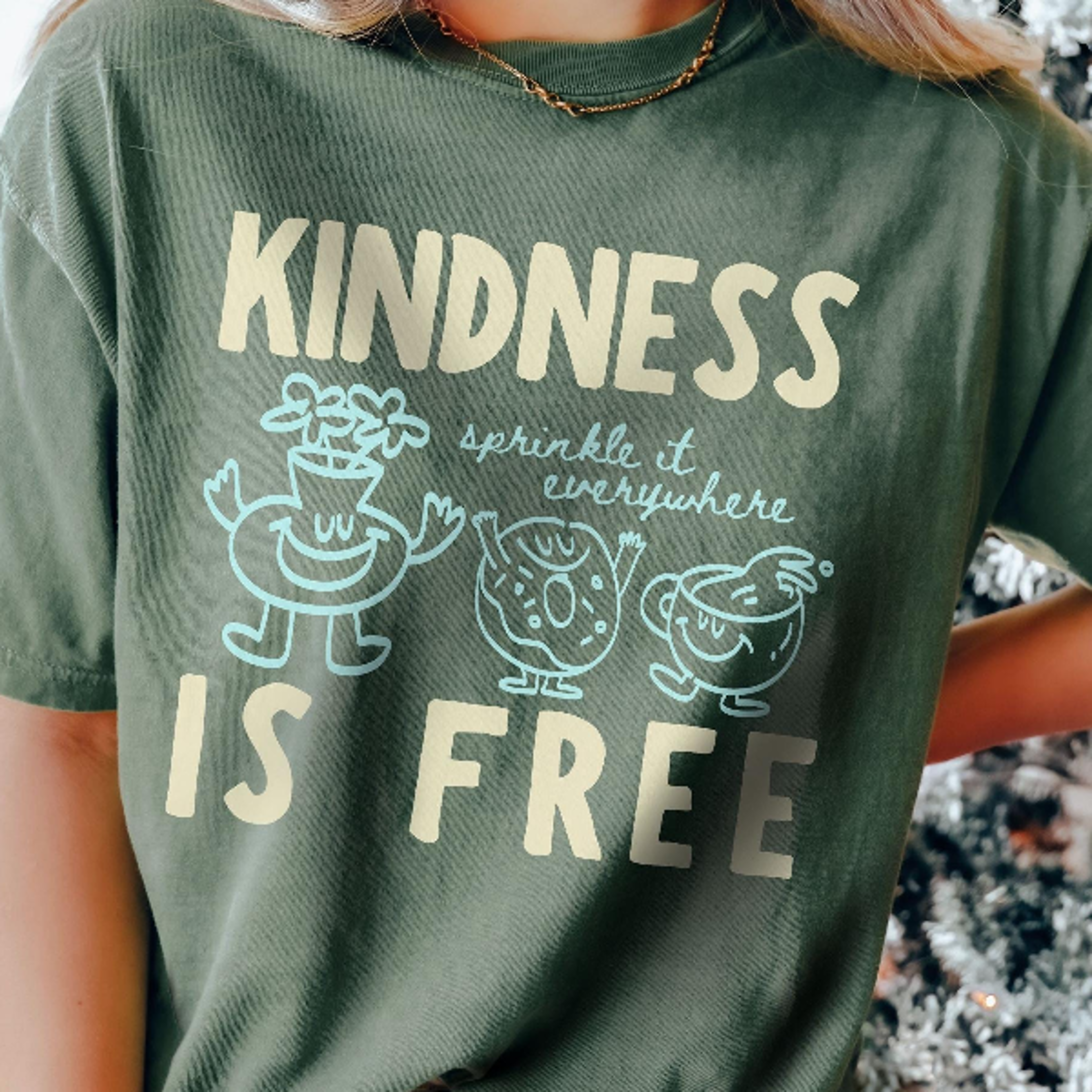 Kindness Is Free Doughnut Comfort Colors TShirt