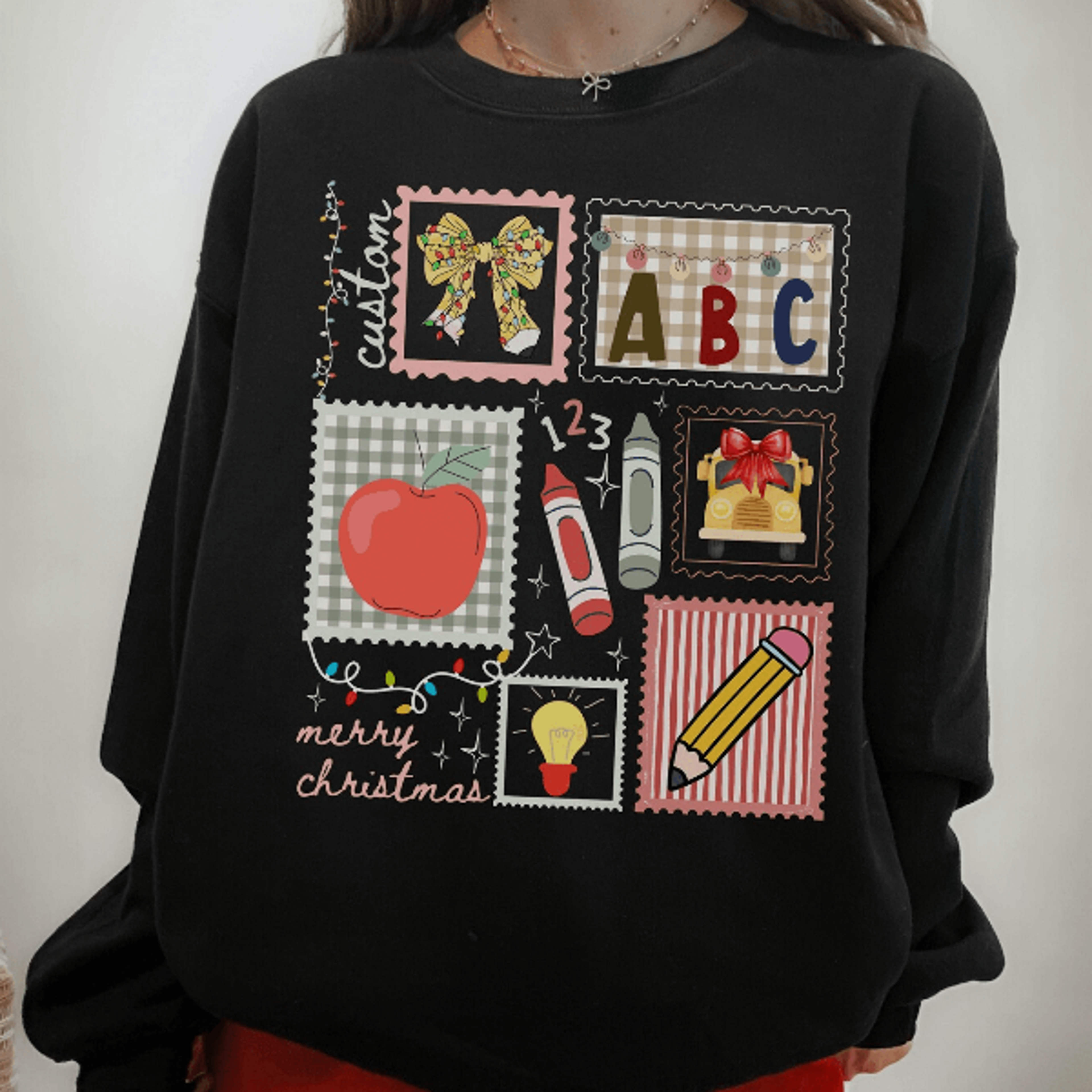 christmas teacher sweatshirt comfort colors teacher holiday gift tee