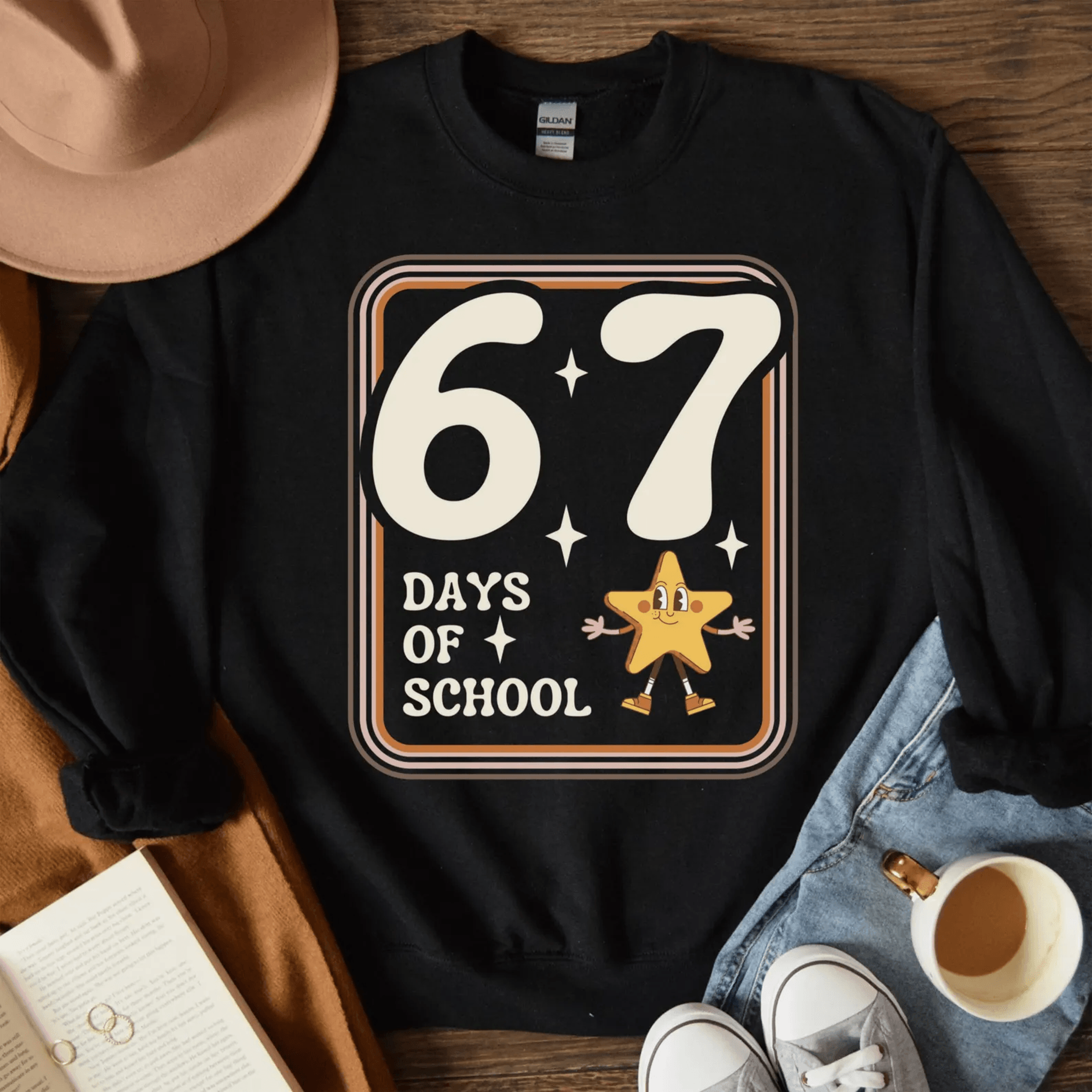 Funny 67 Teacher Sweatshirt Retro Trendy Teacher Shirt Meme Teach Tee Gift 5