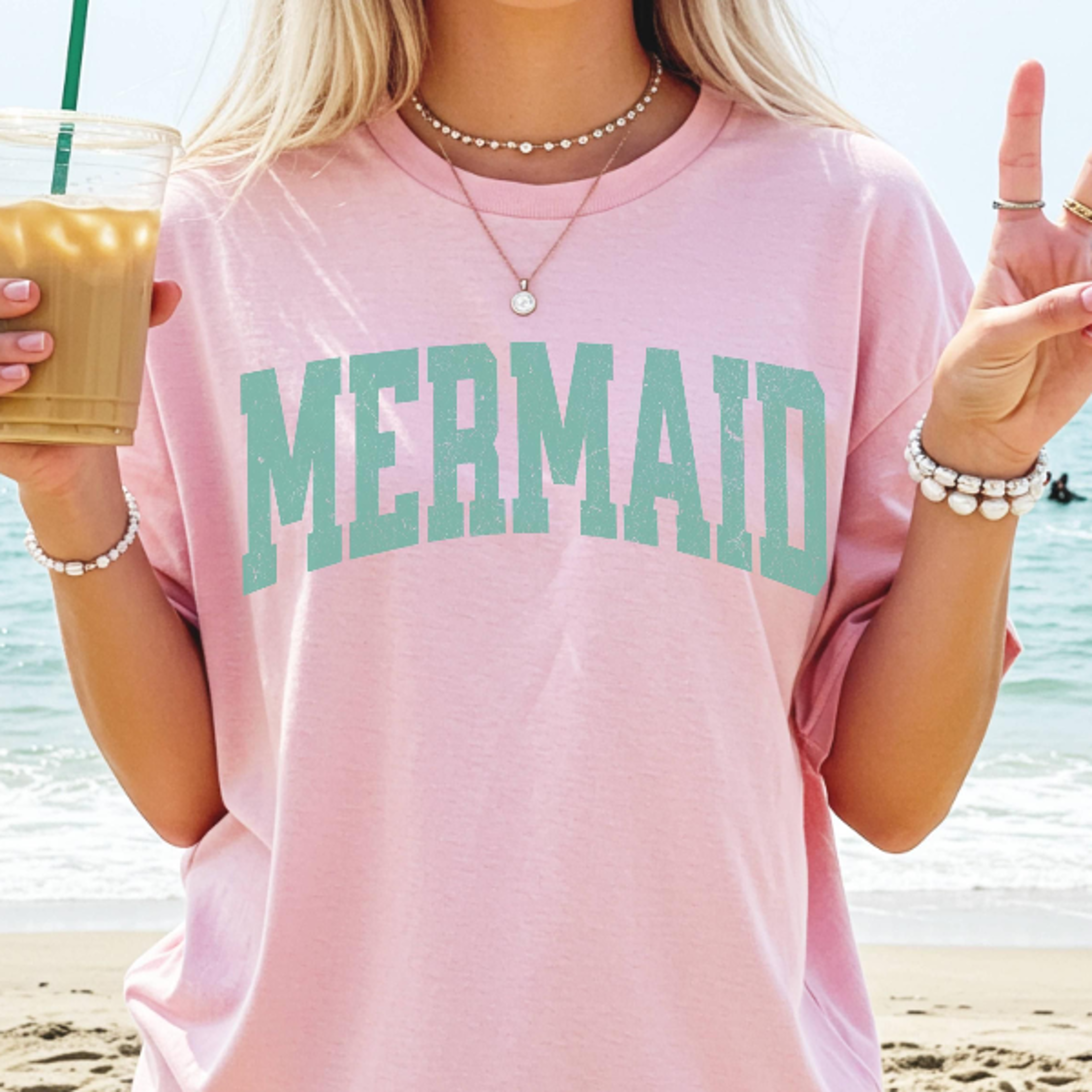 Mermaid TShirt  Preppy Beach Summer Ocean Lover Tee