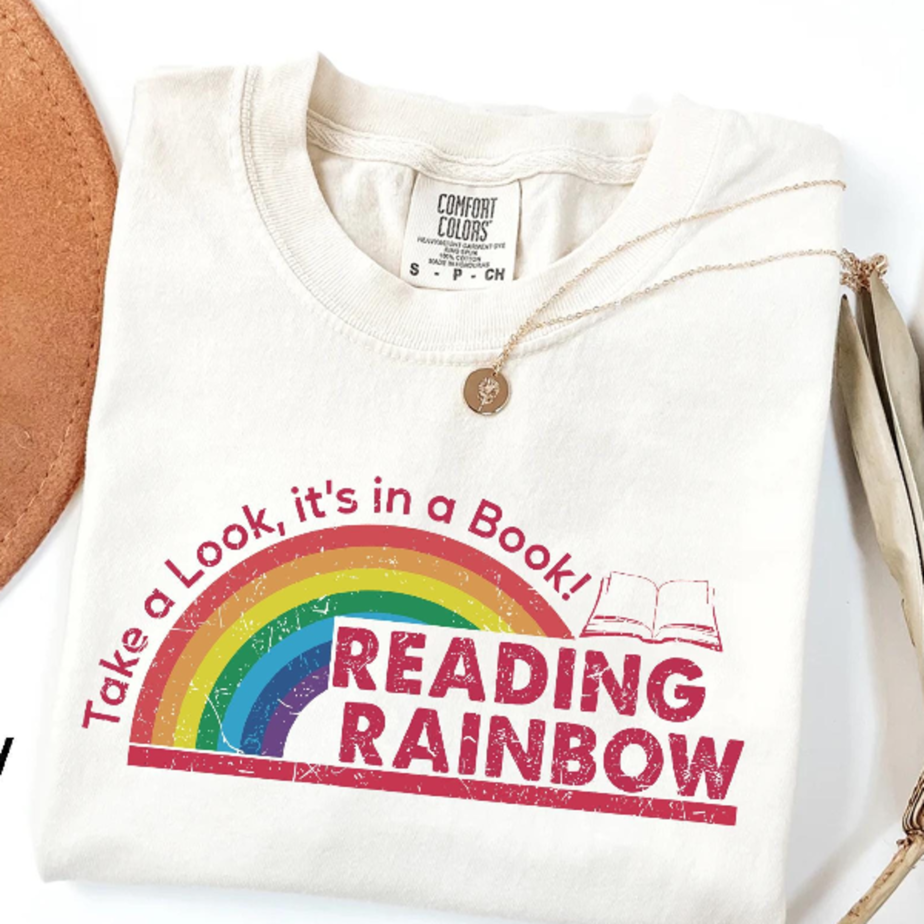 take a look it's in a book shirt, reading rainbow shirt, book lover tee, funny bookish shirt, librarian tee