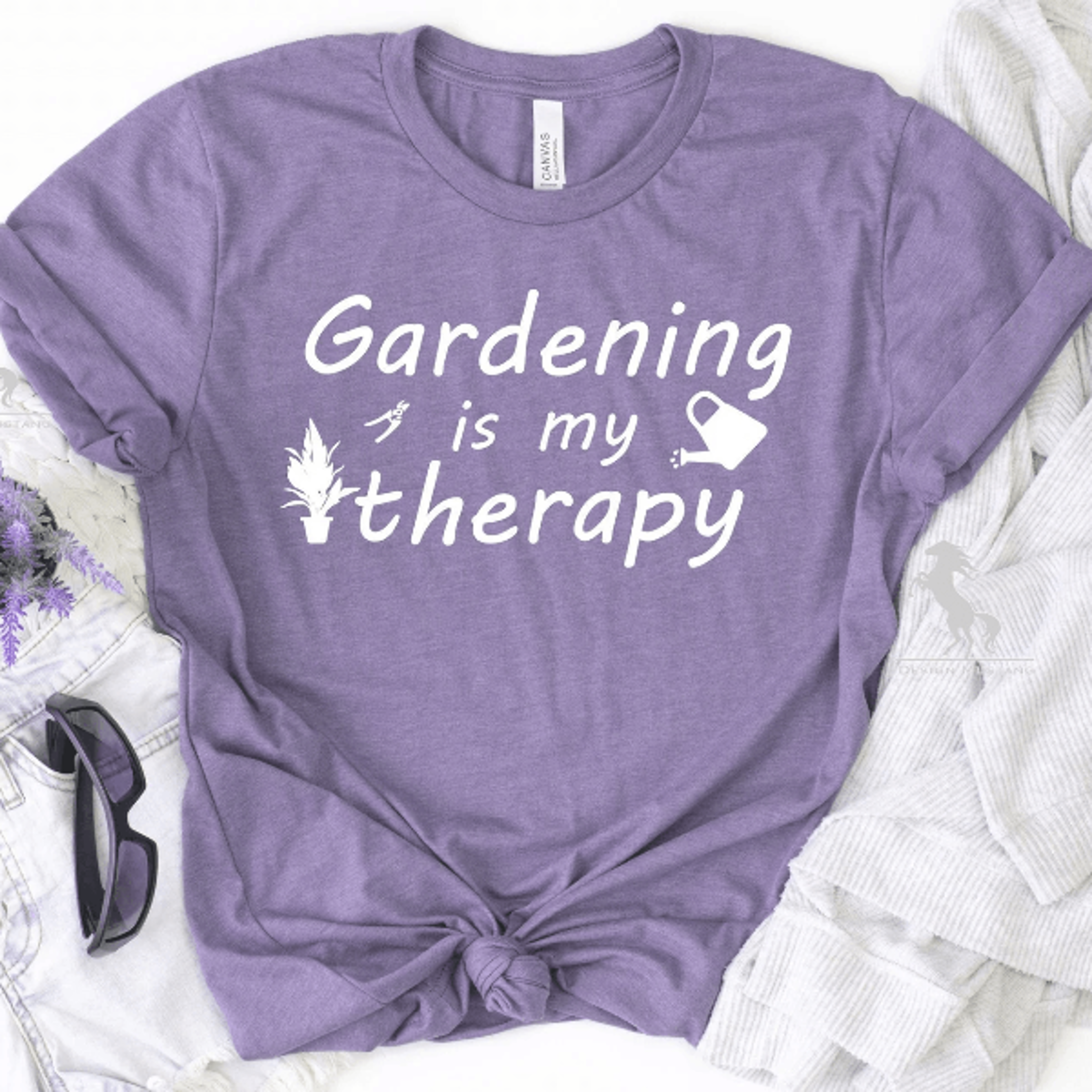 comfort colors gardening is my therapy shirt plant lover gardening tee gift