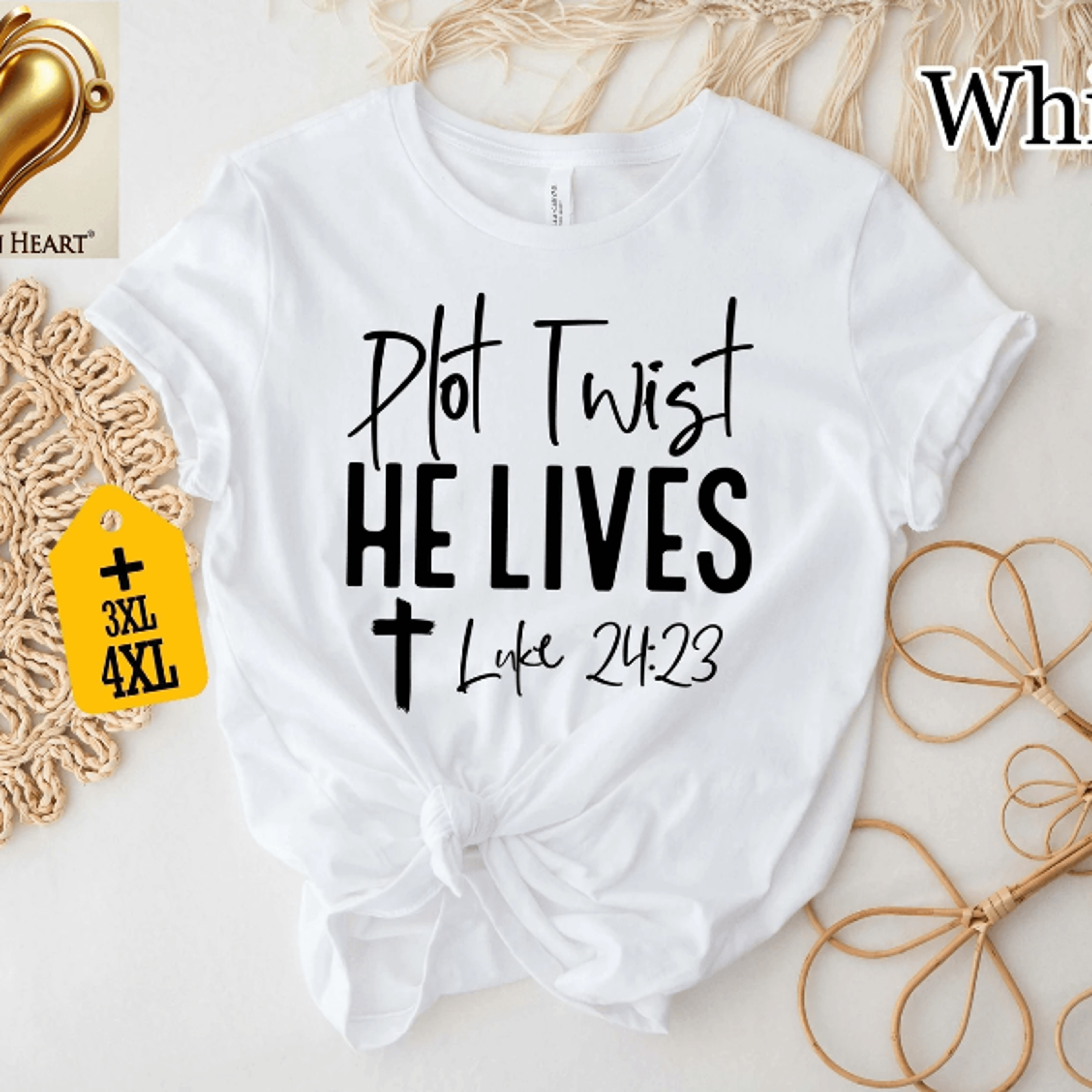 plot twist he lives shirt luke christian bible verse easter tee
