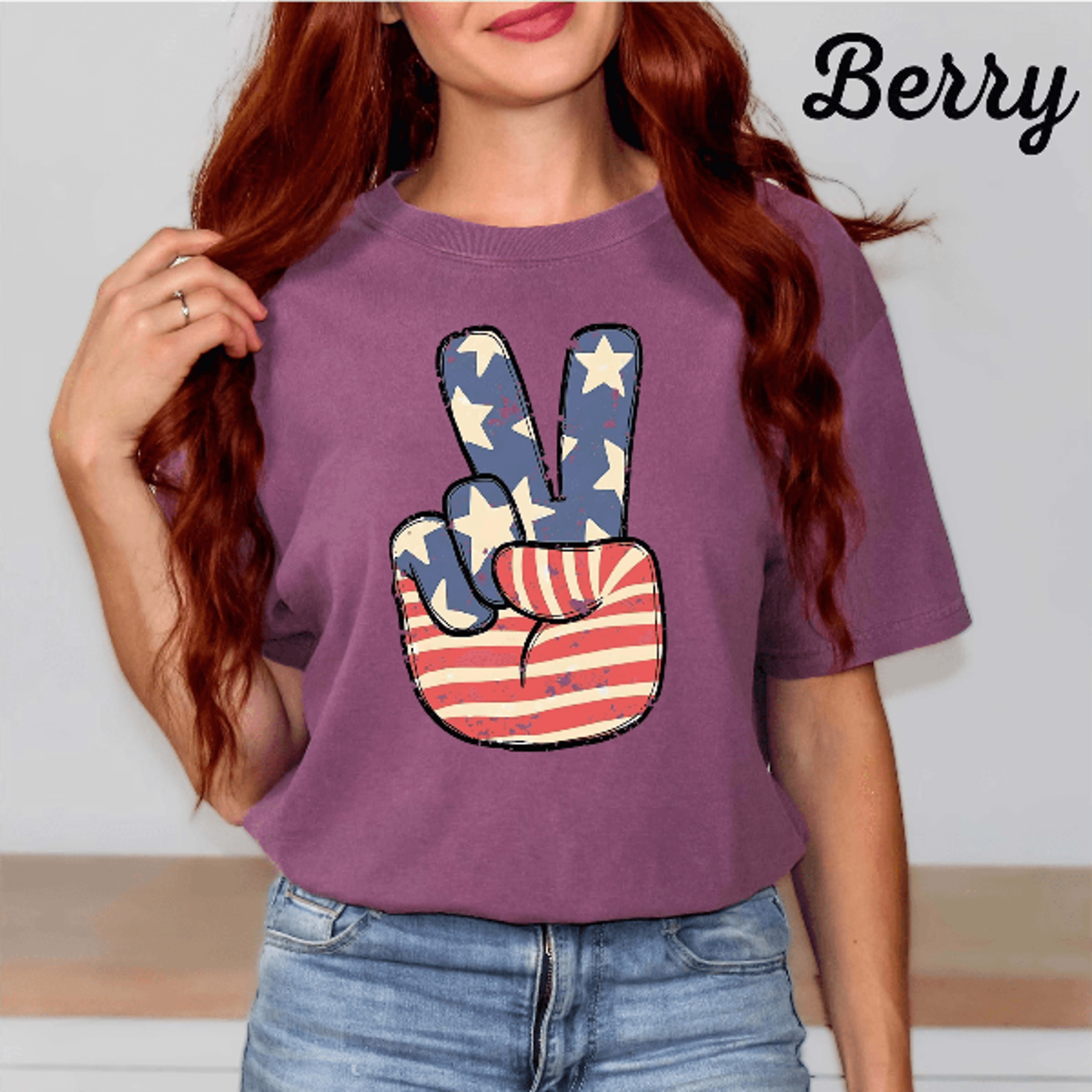 comfort colors peace sign usa shirt | retro patriotic 4th of july graphic tee