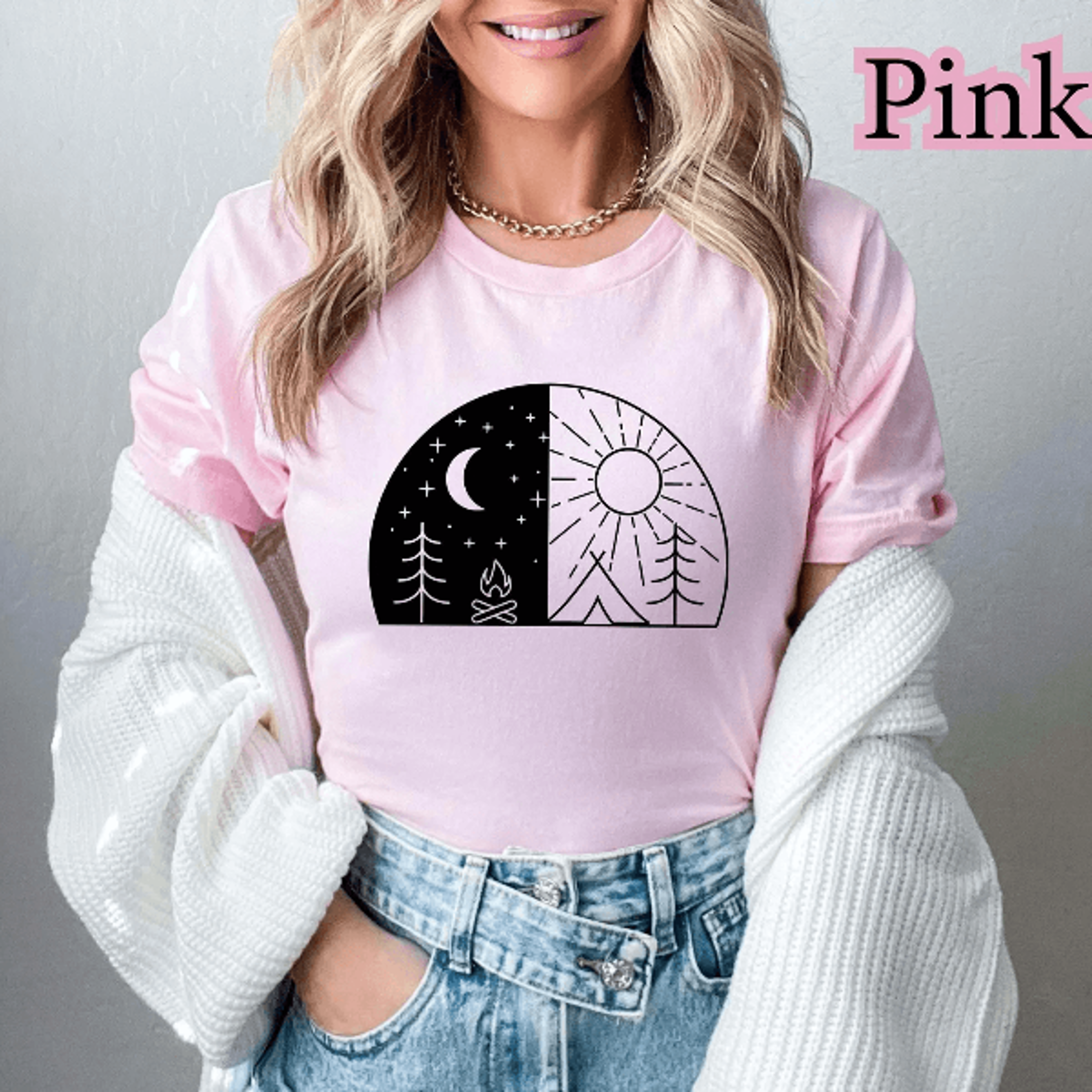 Day And Night Camping Shirt  Aesthetic Hiking  Nature Lover Wanderlust Outdoor Tee 1