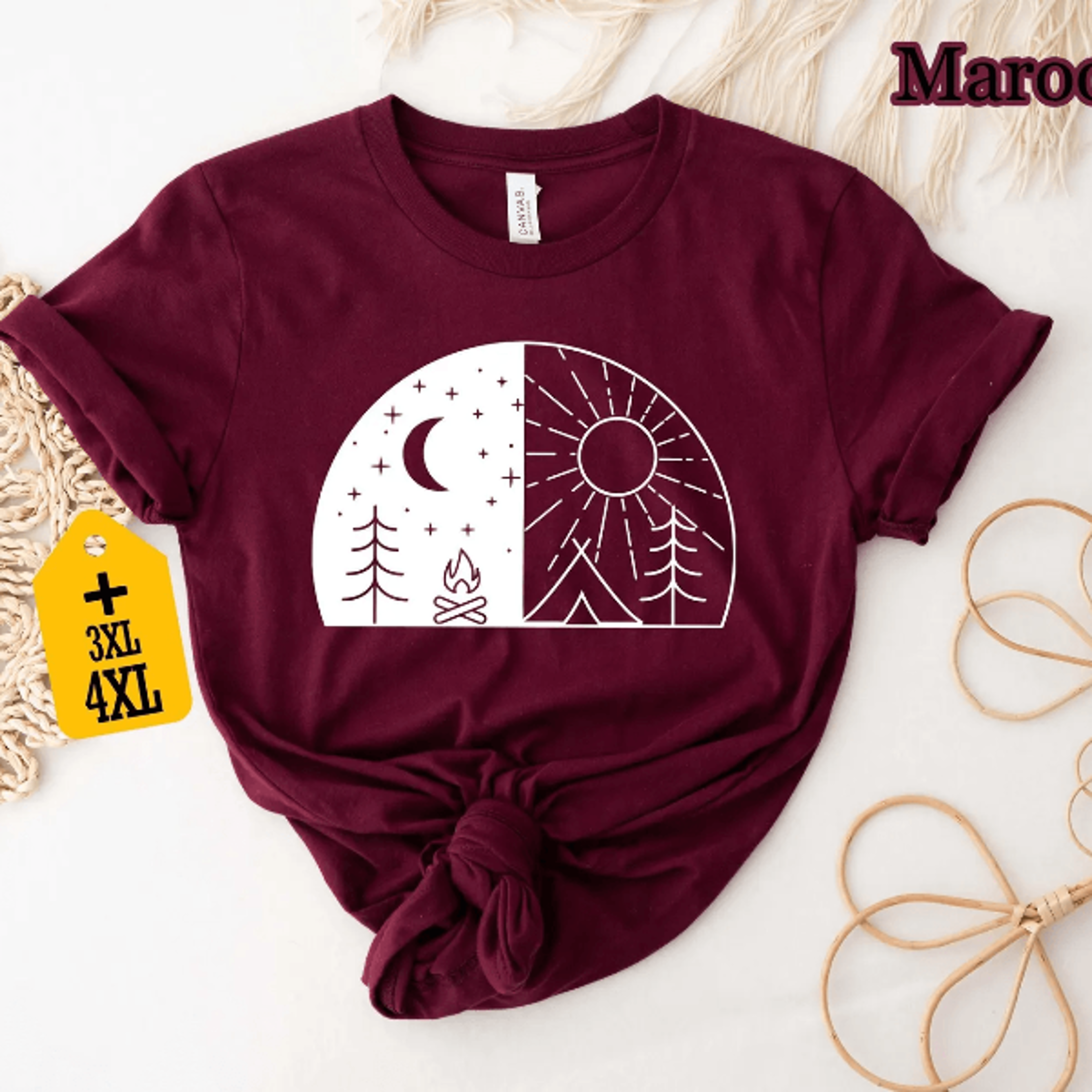 Day And Night Camping Shirt  Aesthetic Hiking  Nature Lover Wanderlust Outdoor Tee 3