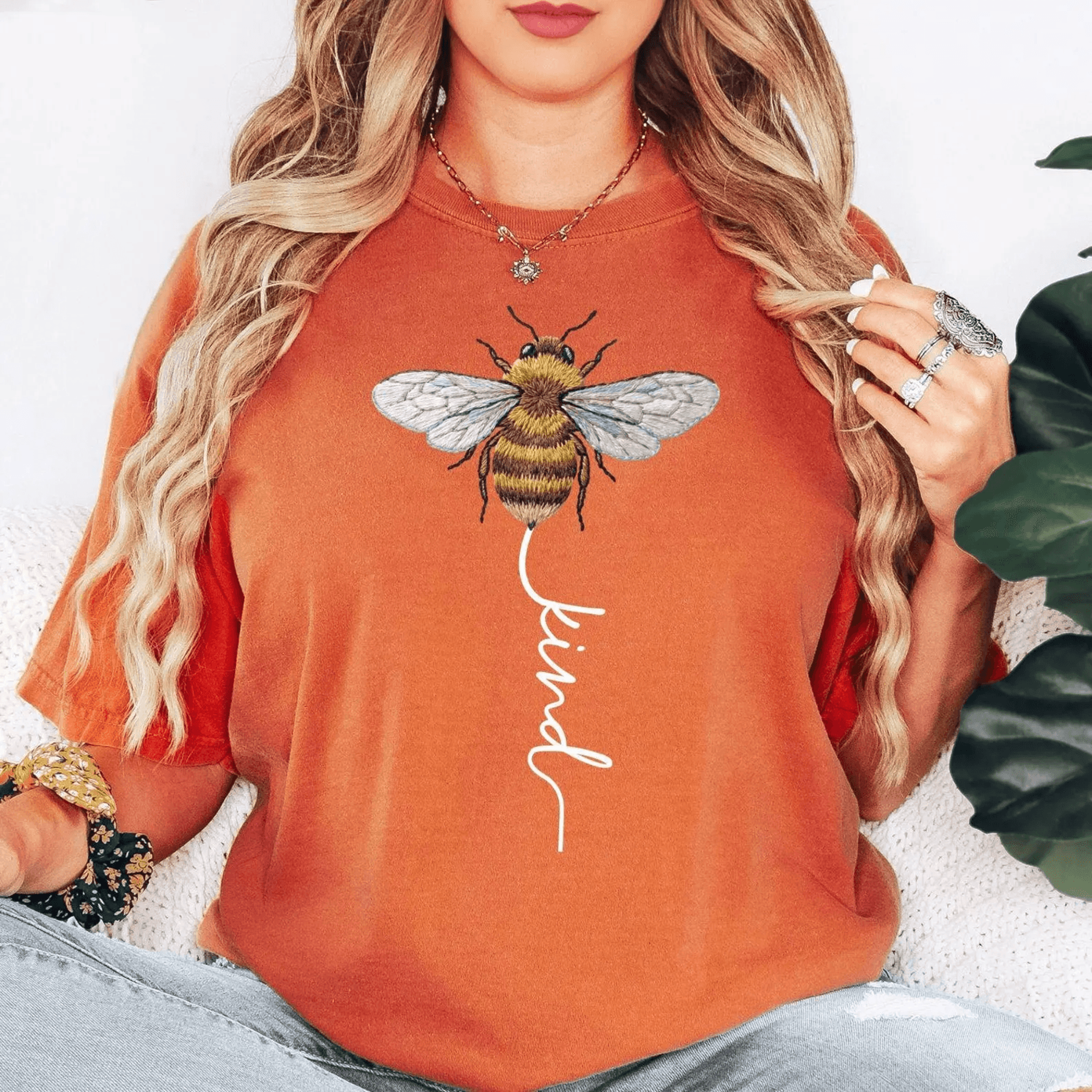Comfort Colors Bee Kind Shirt  Cute Bee Graphic Kindness Aesthetic Nature Tee 4