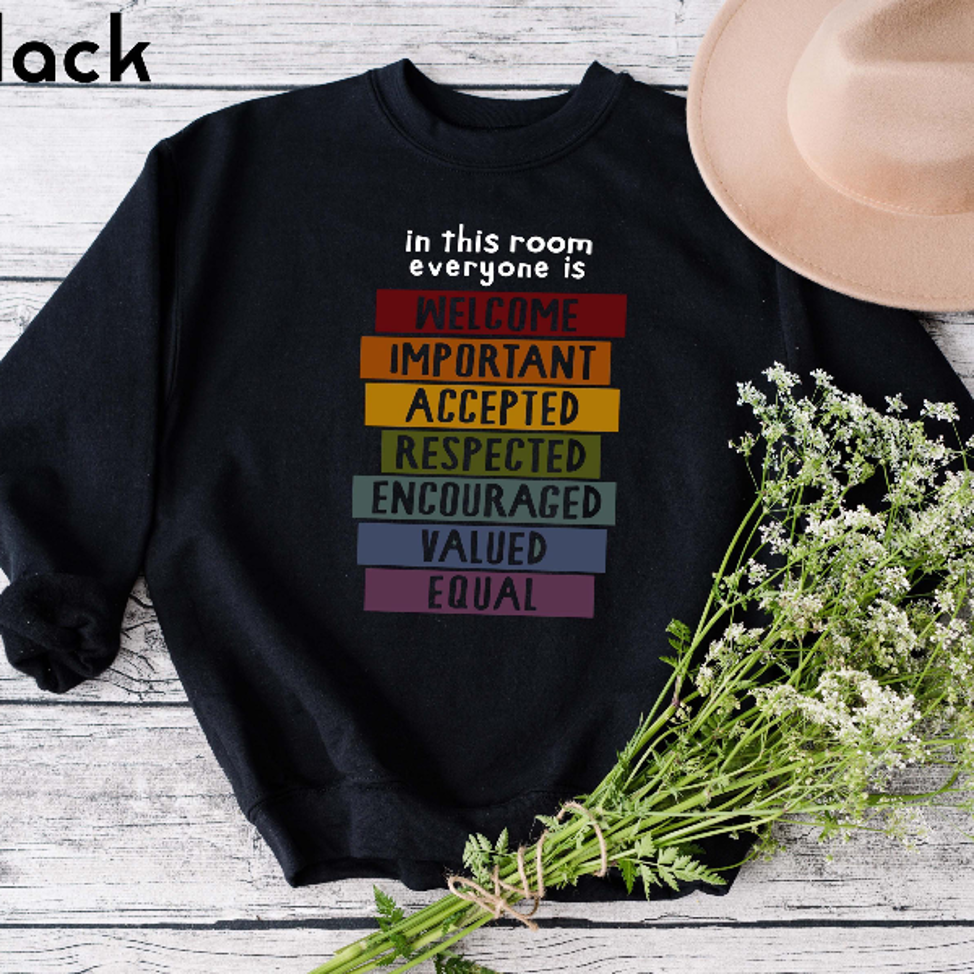 Inclusive Idaho Teacher Sweatshirt  Everyone Is Welcome Equality  Classroom Inclusion Crewneck 1