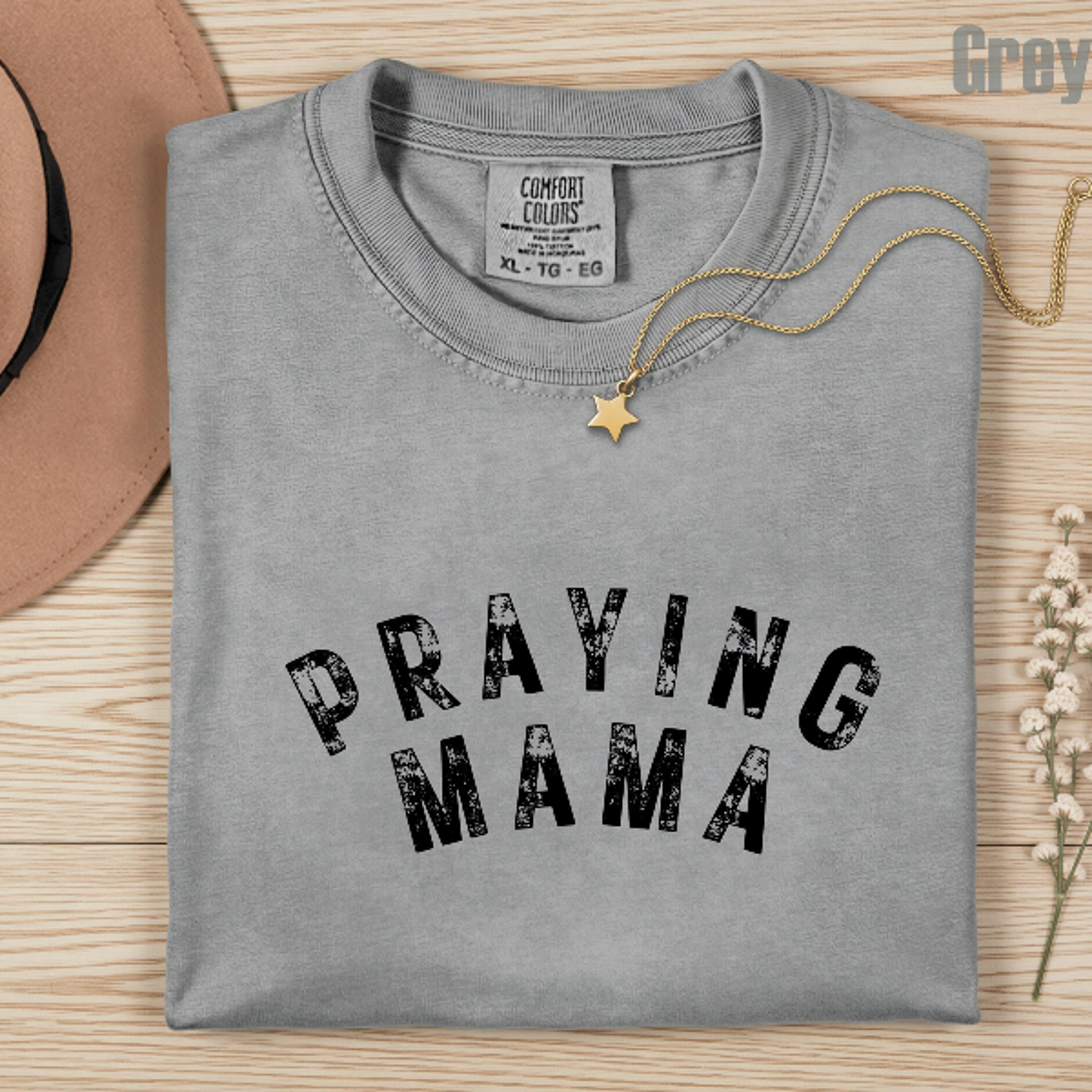comfort colors praying mama shirt | faith mama christian mom prayer graphic tee gift