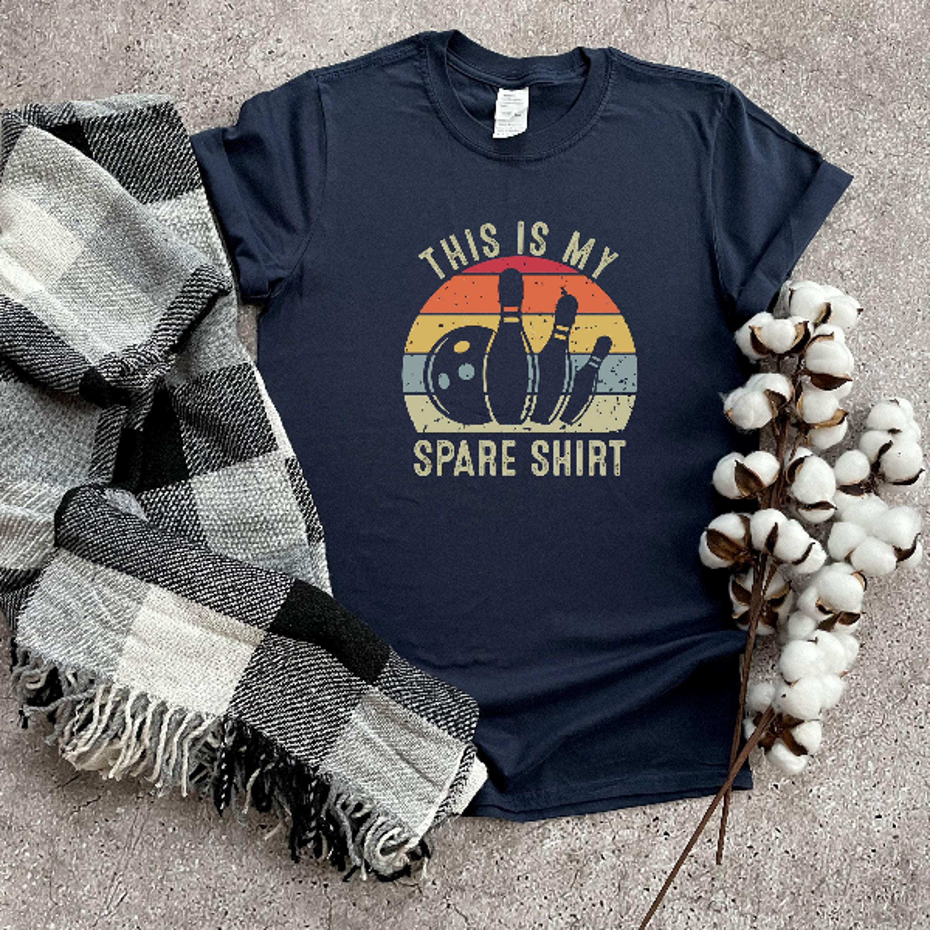 This Is My Spare Shirt  Funny Retro Bowling Graphic Tee For Bowlers  League Nights 1