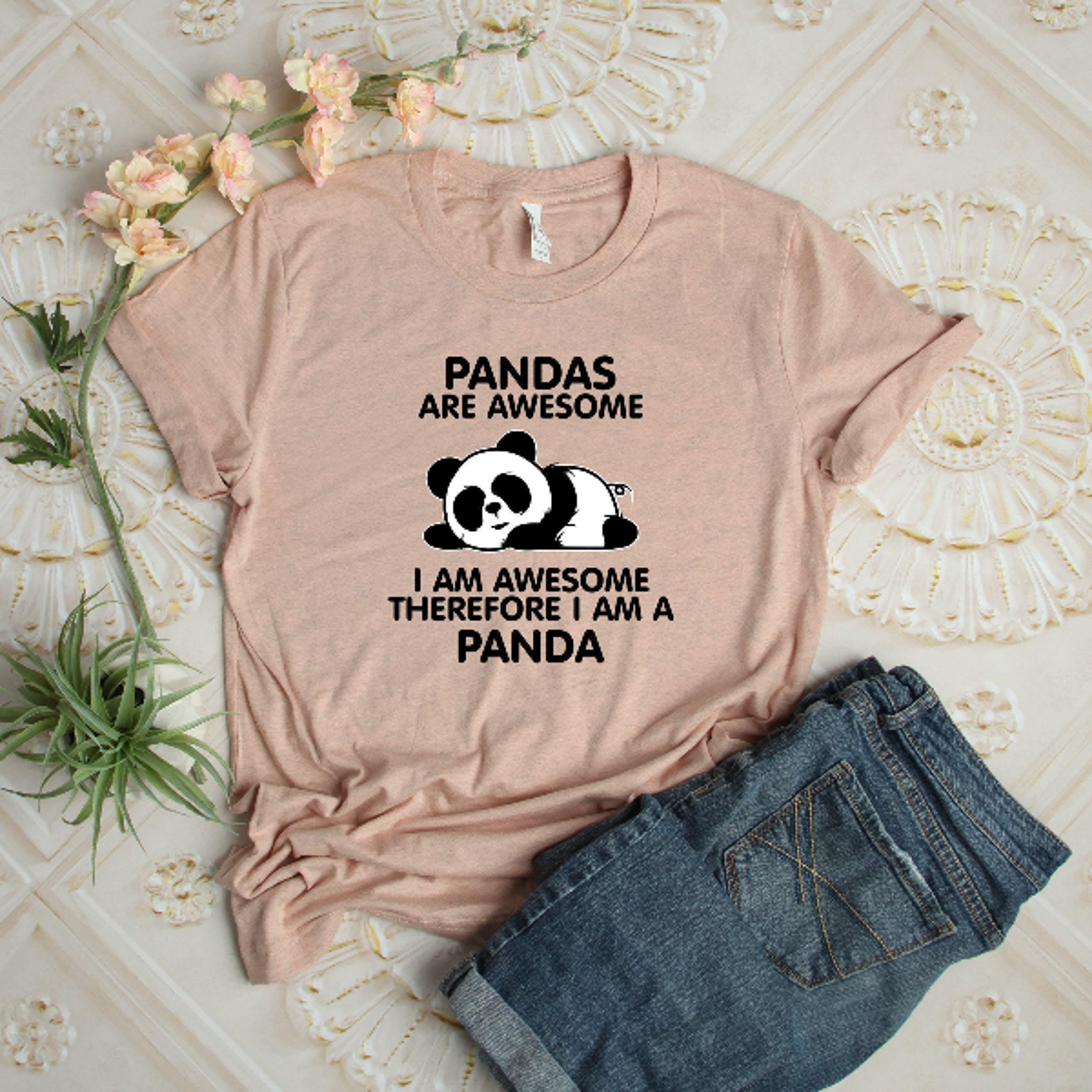 Pandas Are Awesome I Am Awesome Therefore I Am A Panda Shirt Panda Shirts Panda Lover Gifts Cute Pa 