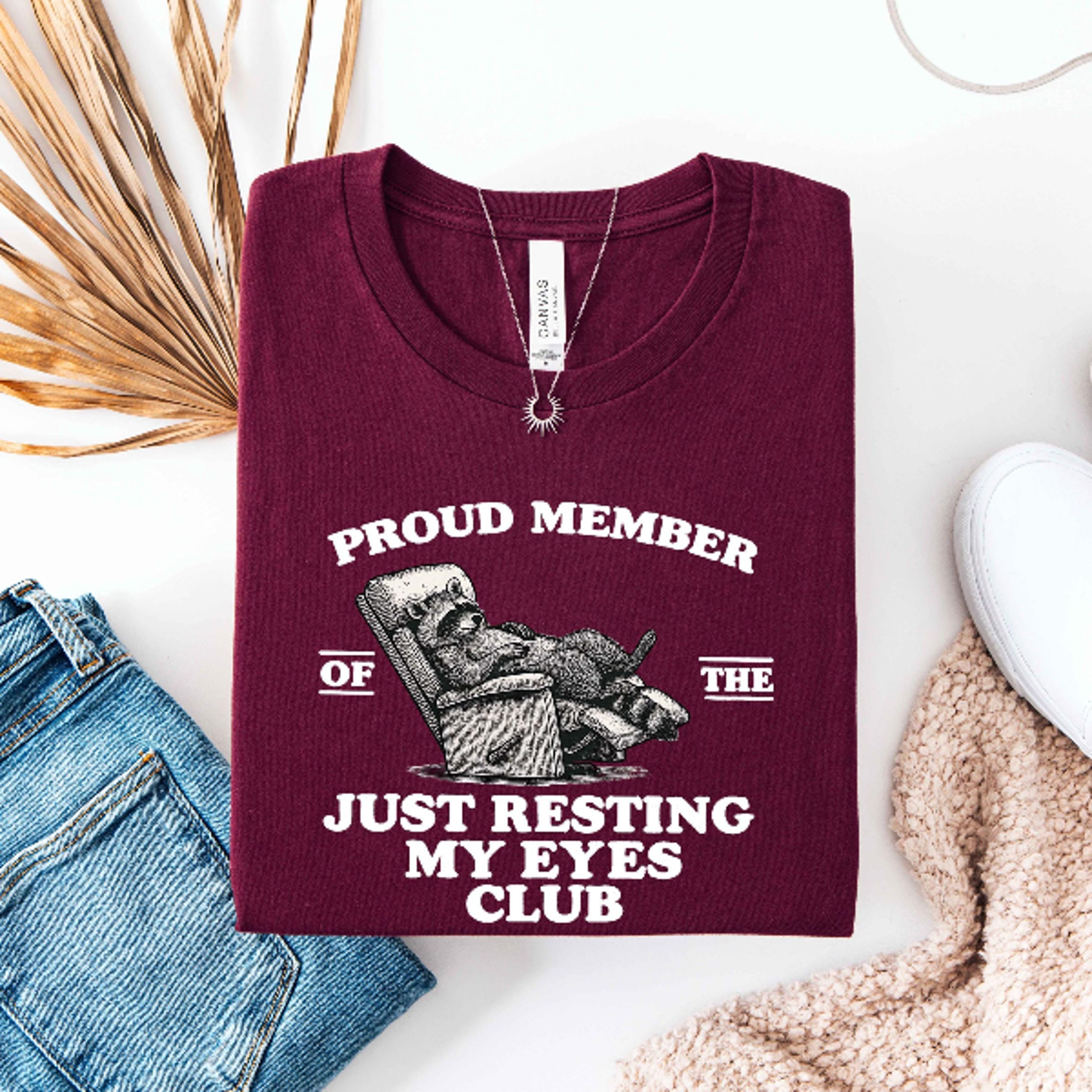 proud member of the just resting my eyes club shirt, funny sleep tee, sarcastic quote shirt