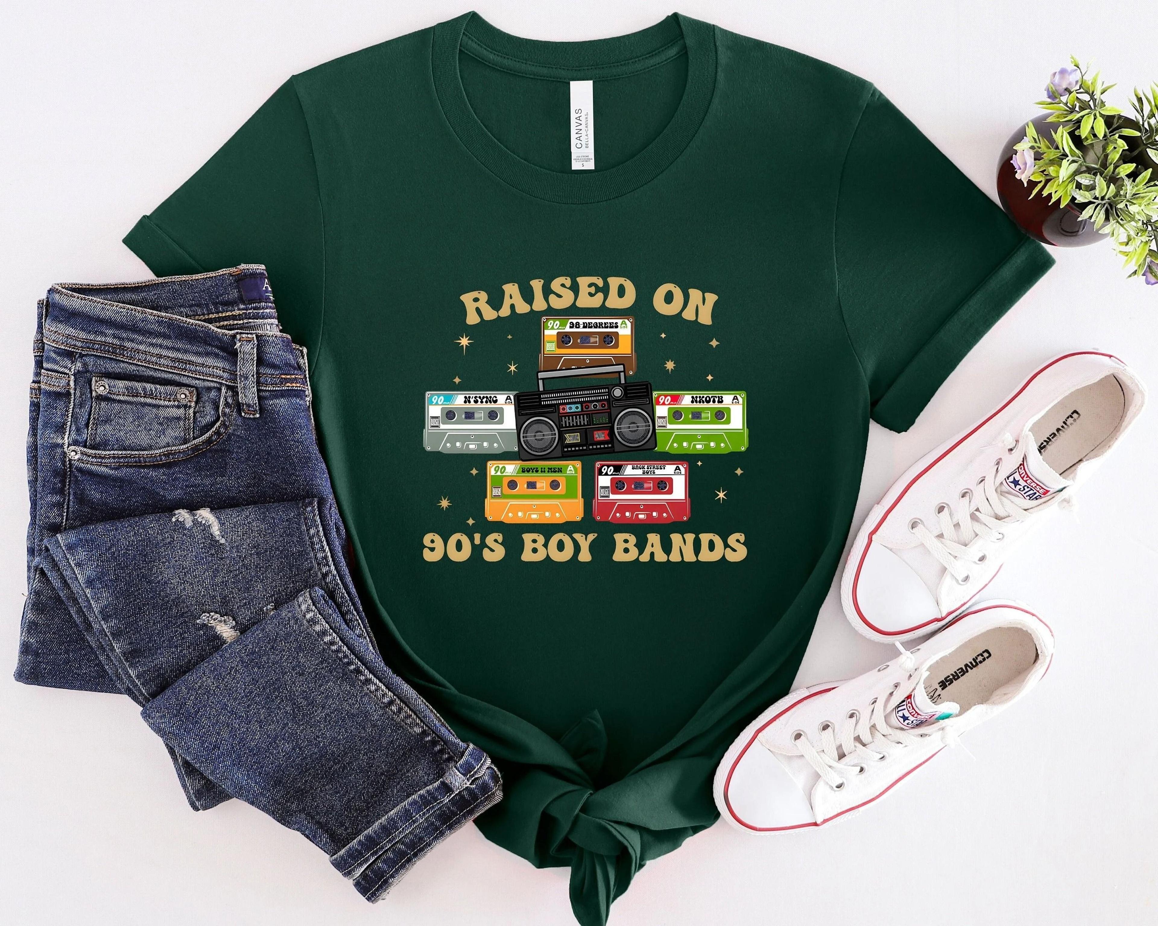 Raised On 90s Boy Band Shirt Retro 90s Music Shirt Music Lover Shirt Concert Shirt Classic Rock Shi
