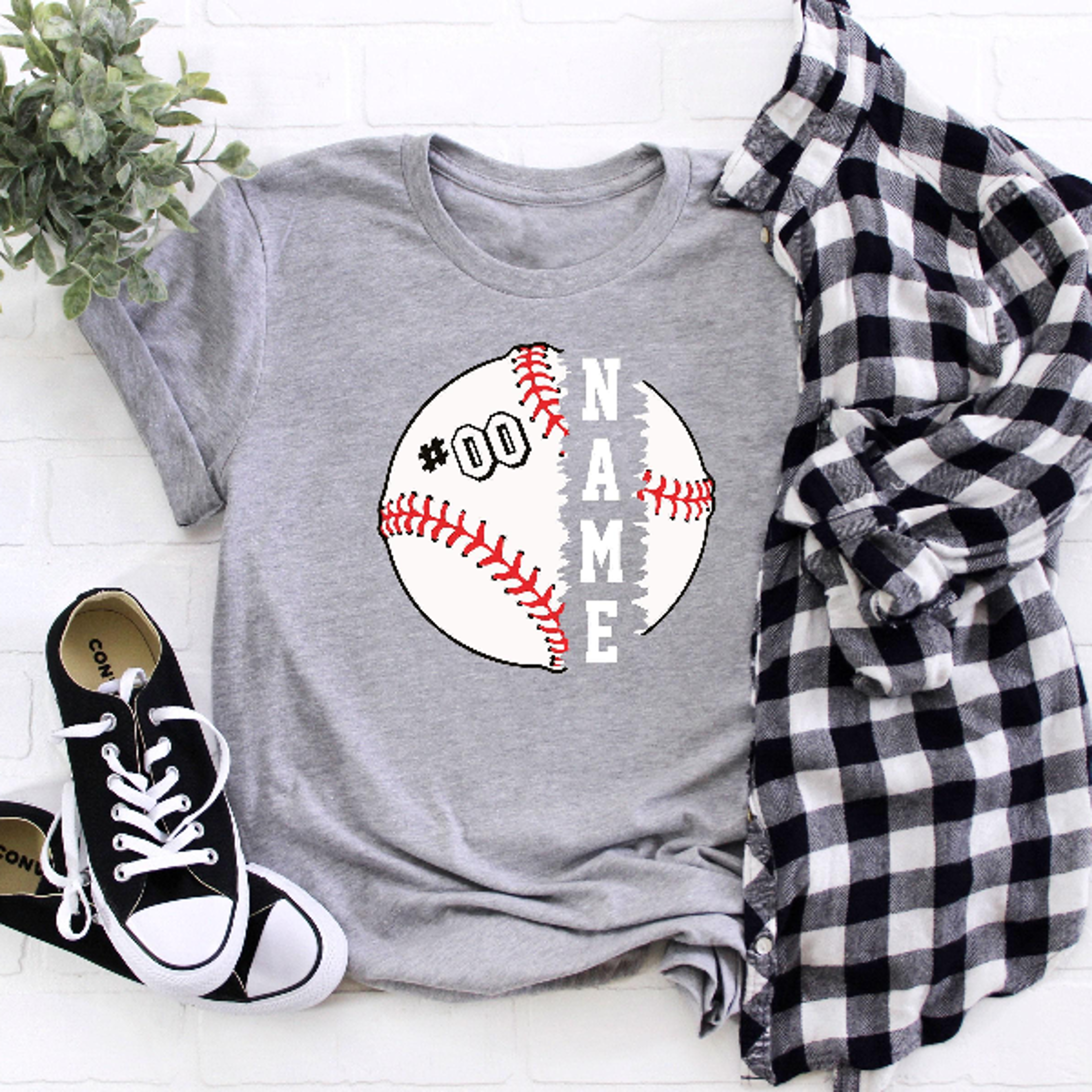 custom baseball team shirt with name & number – personalized baseball shirt gift