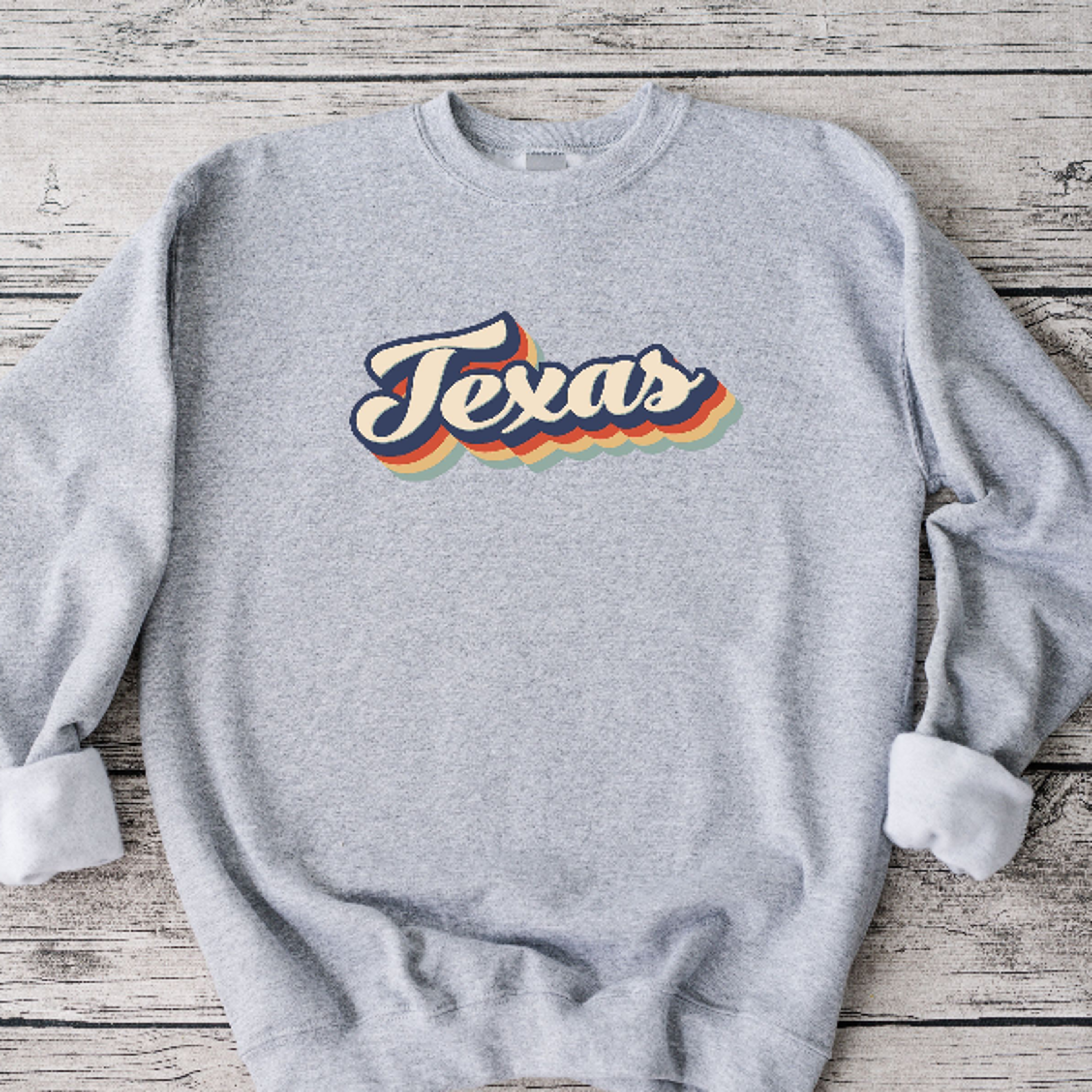 Retro Texas Sweatshirt  Vintage Texas State Crewneck Pullover Unisex Texas Gift Sweater 5