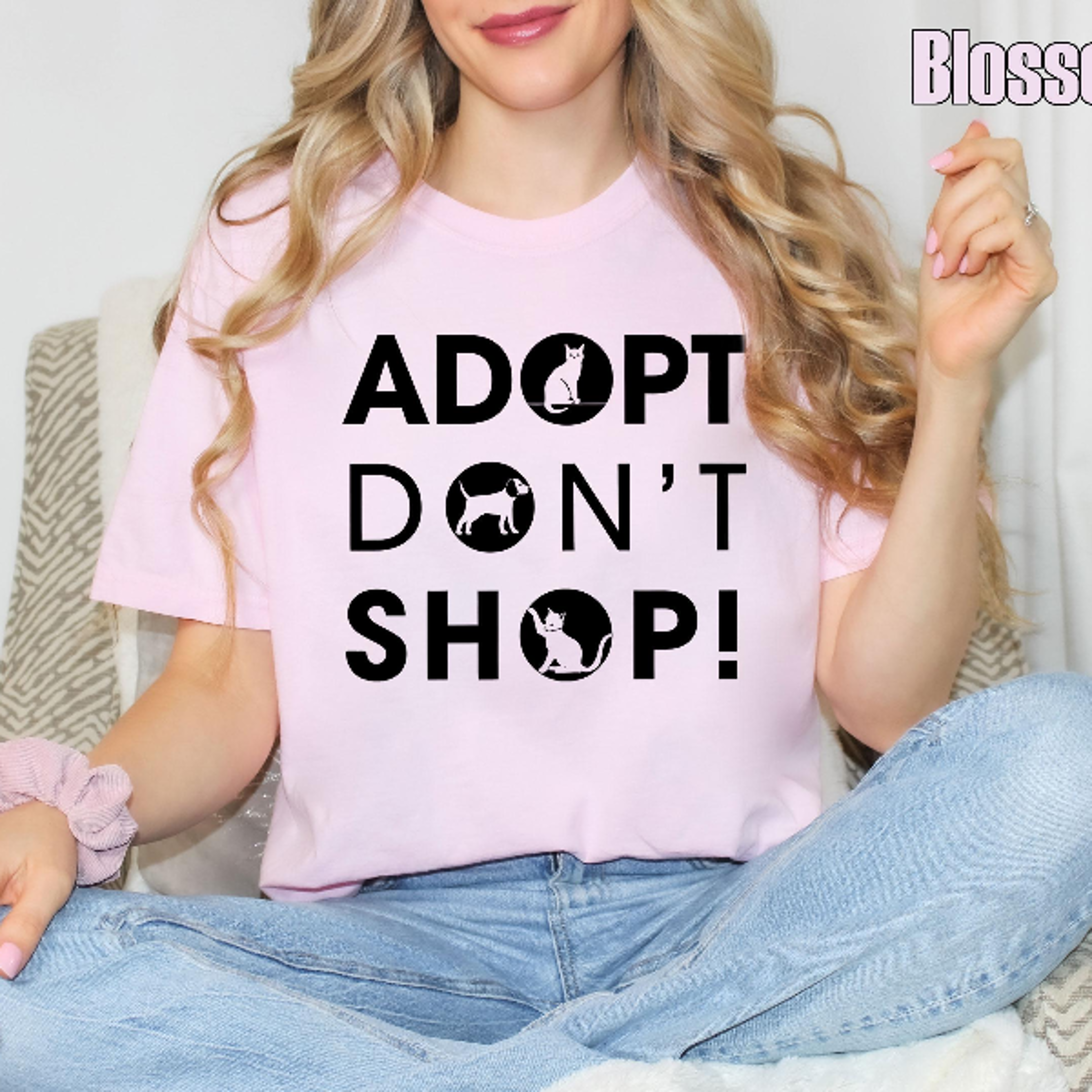 Comfort Colors Animal Lover Shirt  Adopt Dont Shop Pet Rescue Tee Dog  Cat Adoption Awareness Graph 