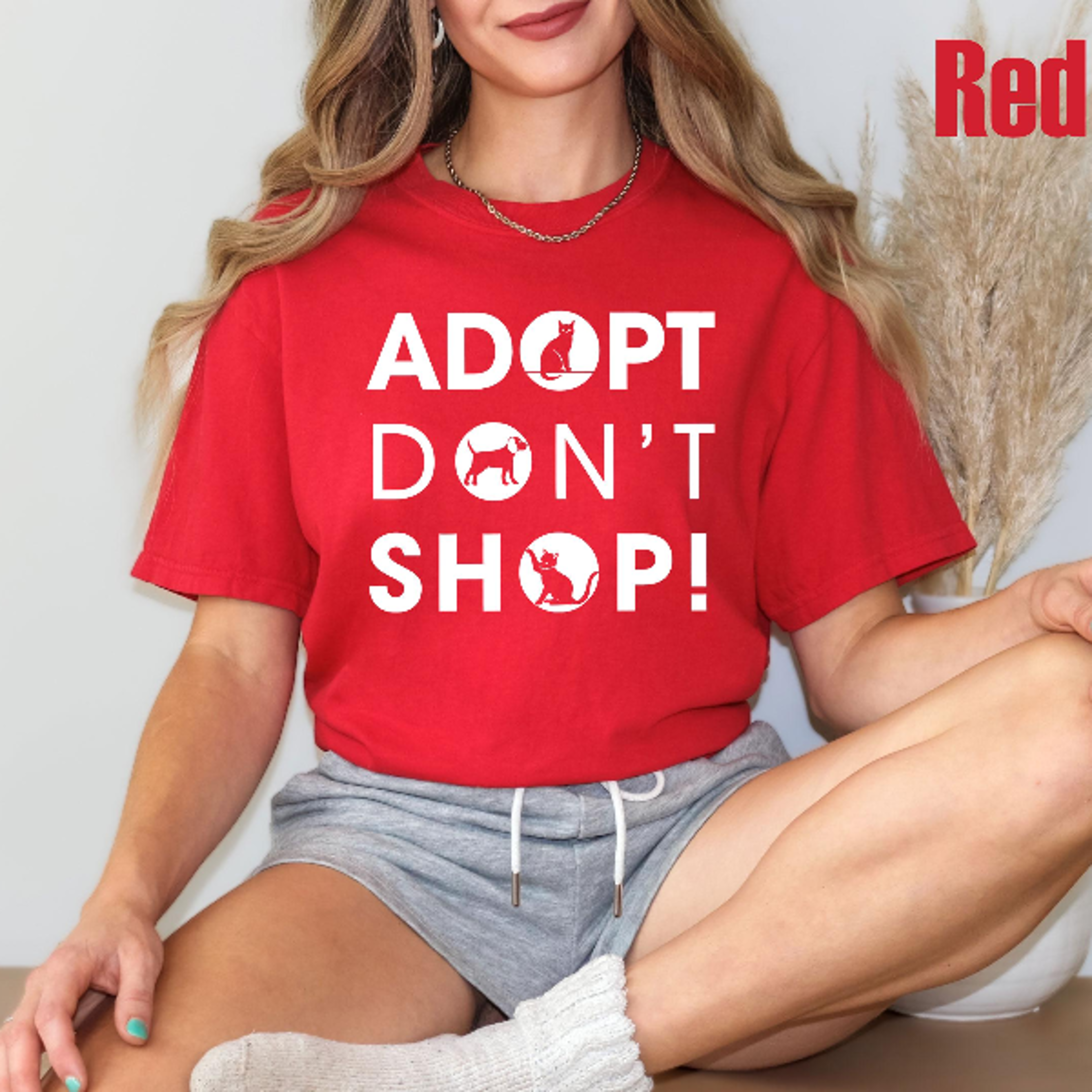 Comfort Colors Animal Lover Shirt  Adopt Dont Shop Pet Rescue Tee Dog  Cat Adoption Awareness Graph 