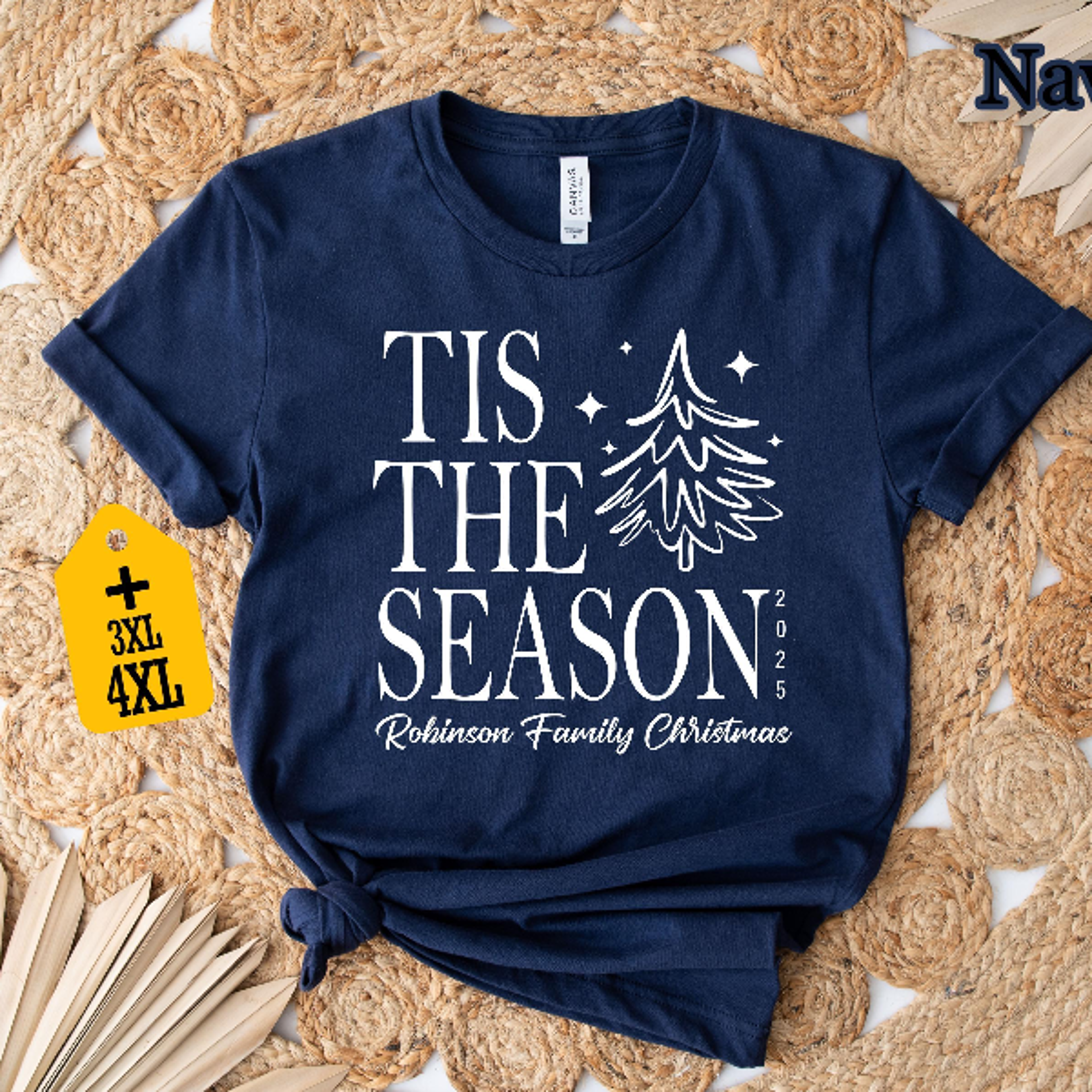 Tis The Season Christmas Shirt Personalized Family Matching Xmas Tree Holiday Tee 2