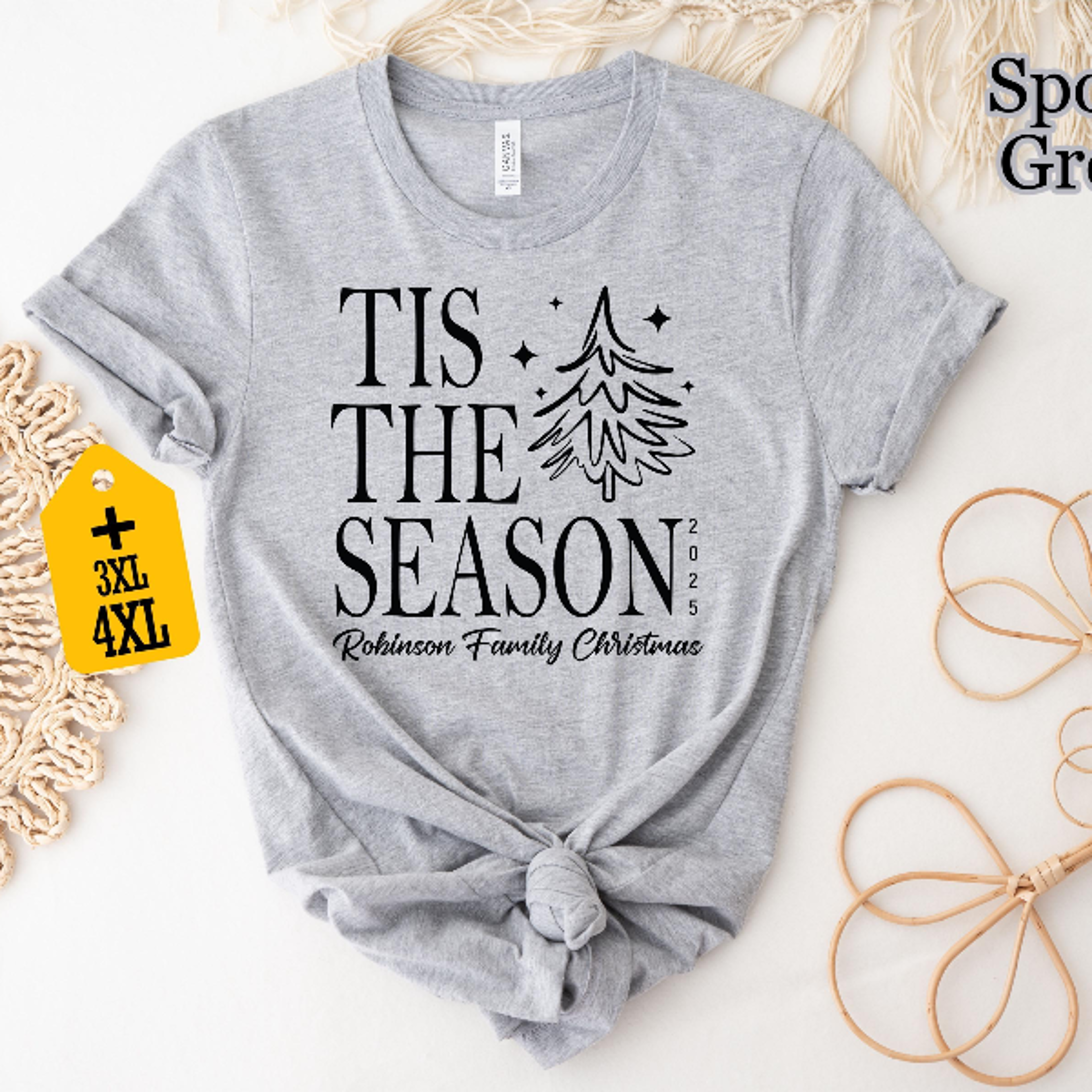 Tis The Season Christmas Shirt Personalized Family Matching Xmas Tree Holiday Tee 3