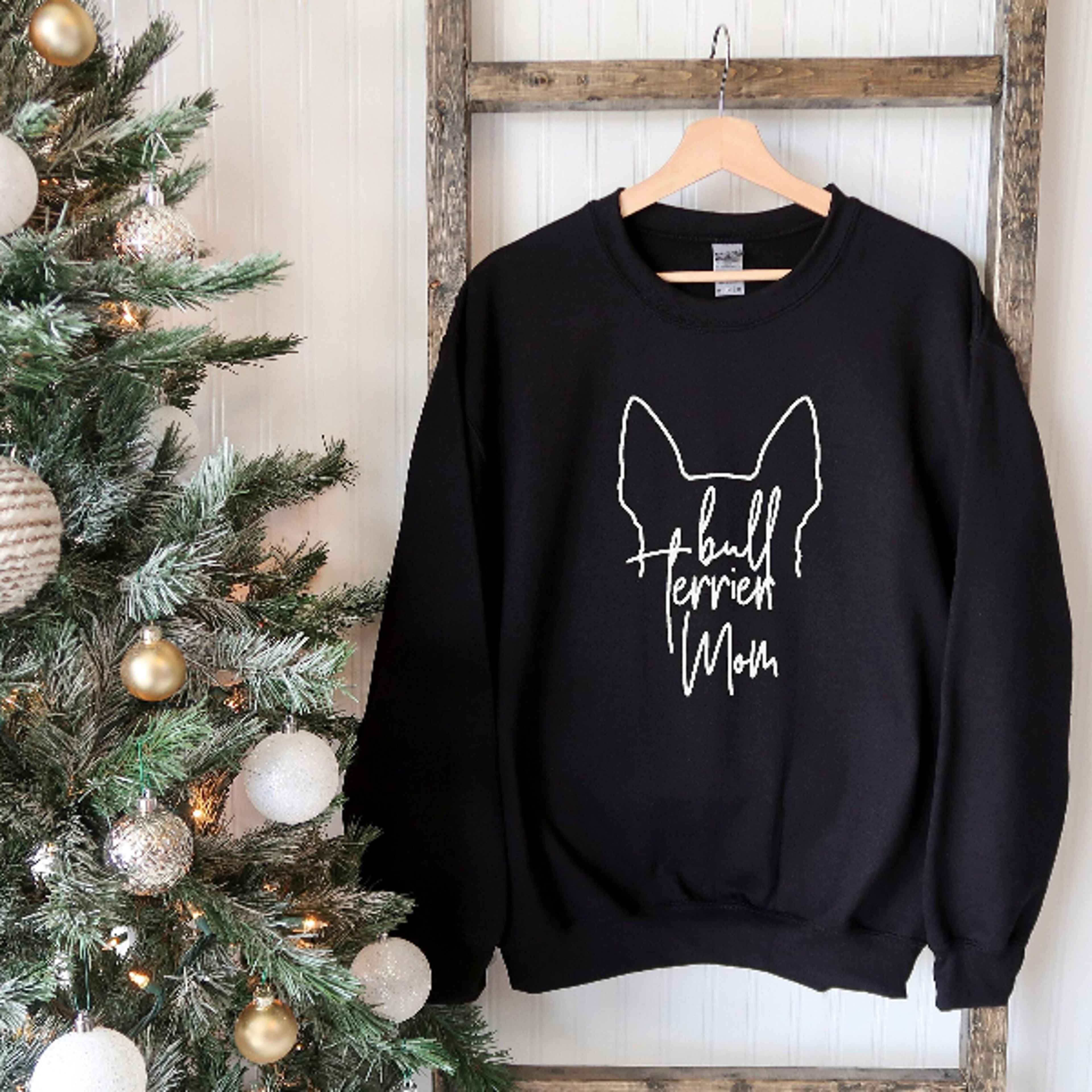 Bull Terrier Mom Sweatshirt  Dog Mom Sweatshirt Gift For Dog Lovers 1