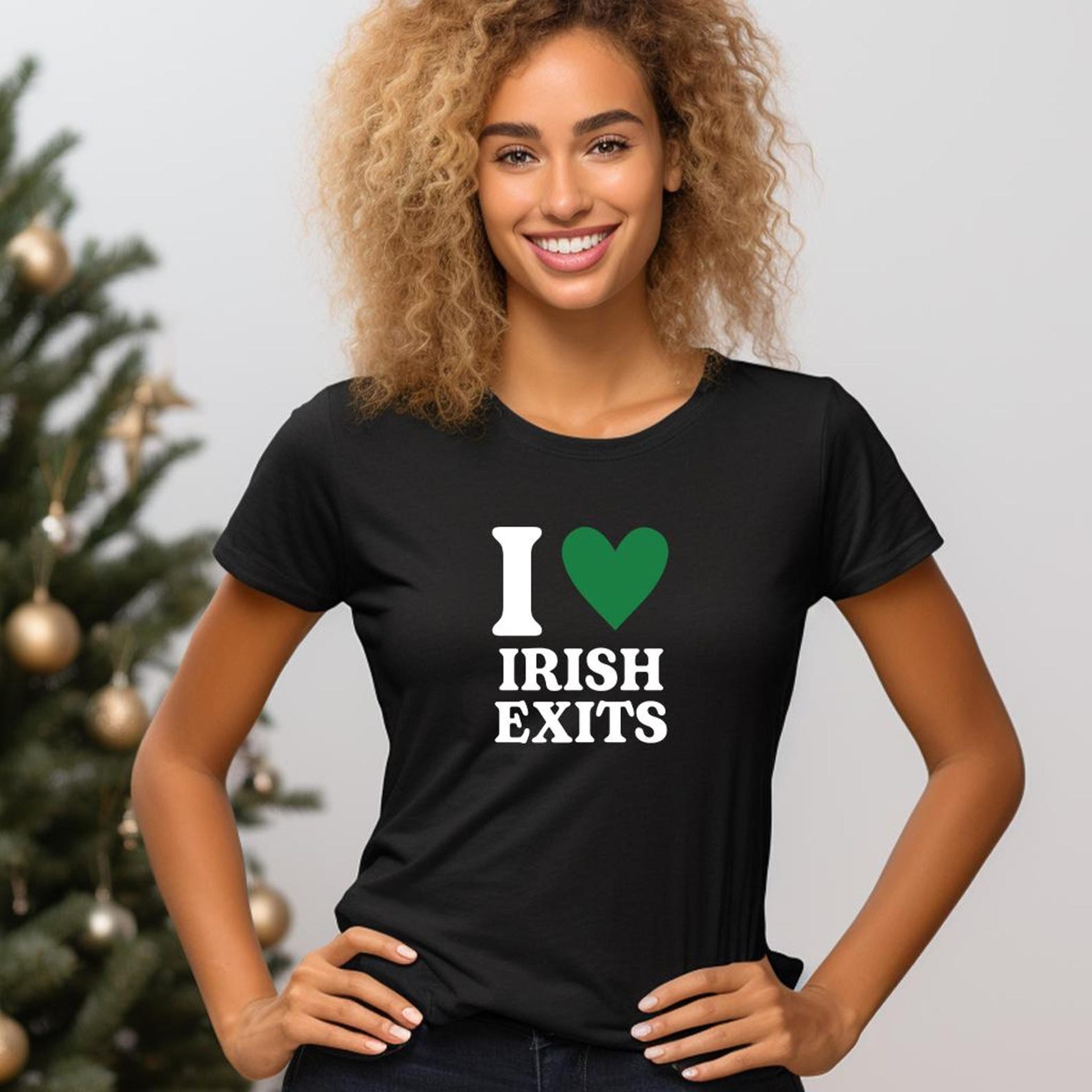 funny st. patricks day shirt | irish goodbye tee humor clover graphic womens holiday t-shirt