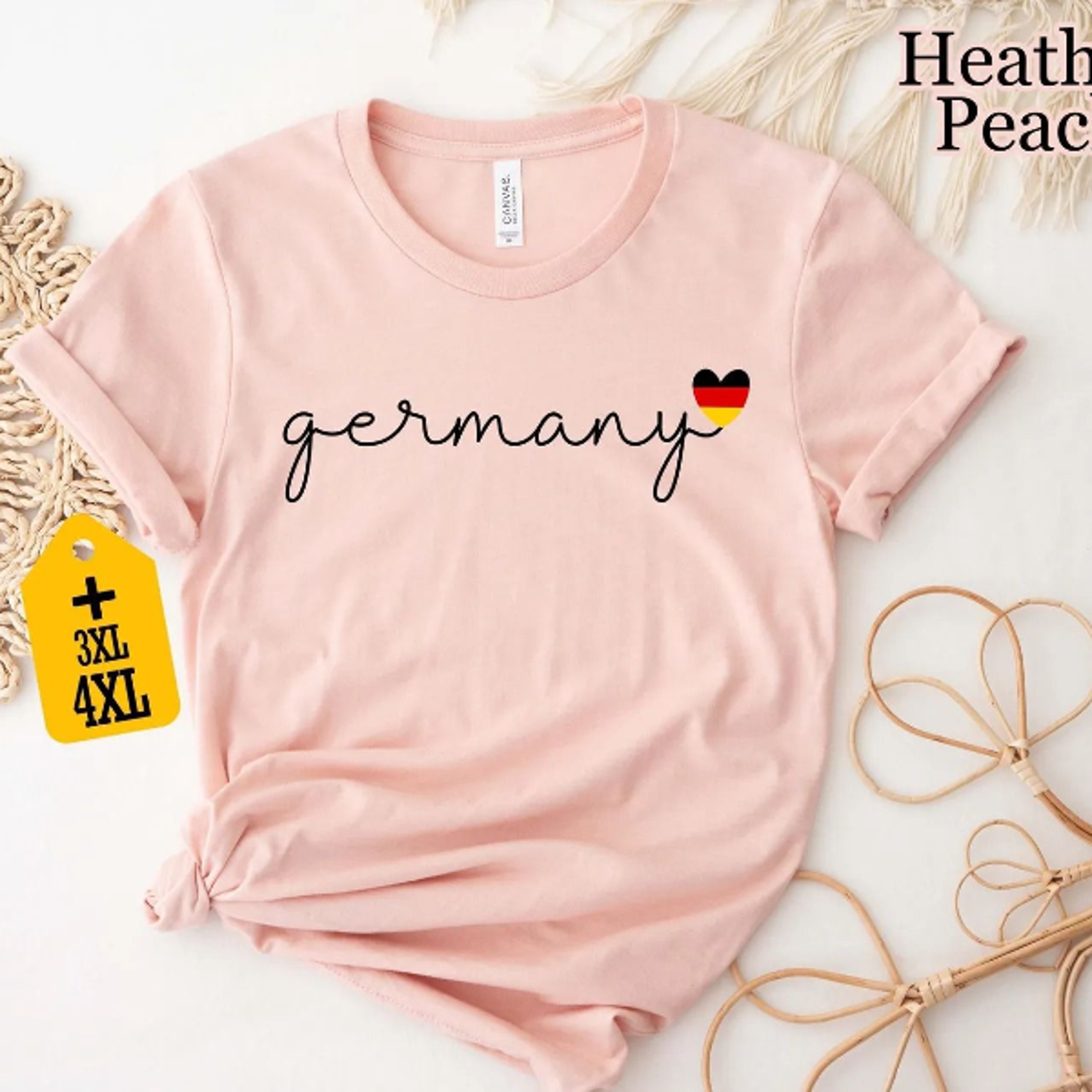 Germany Heart Flag Shirt German Pride Tee Minimal Travel Shirt Cute Deutschland Gift Aesthetic Vaca 