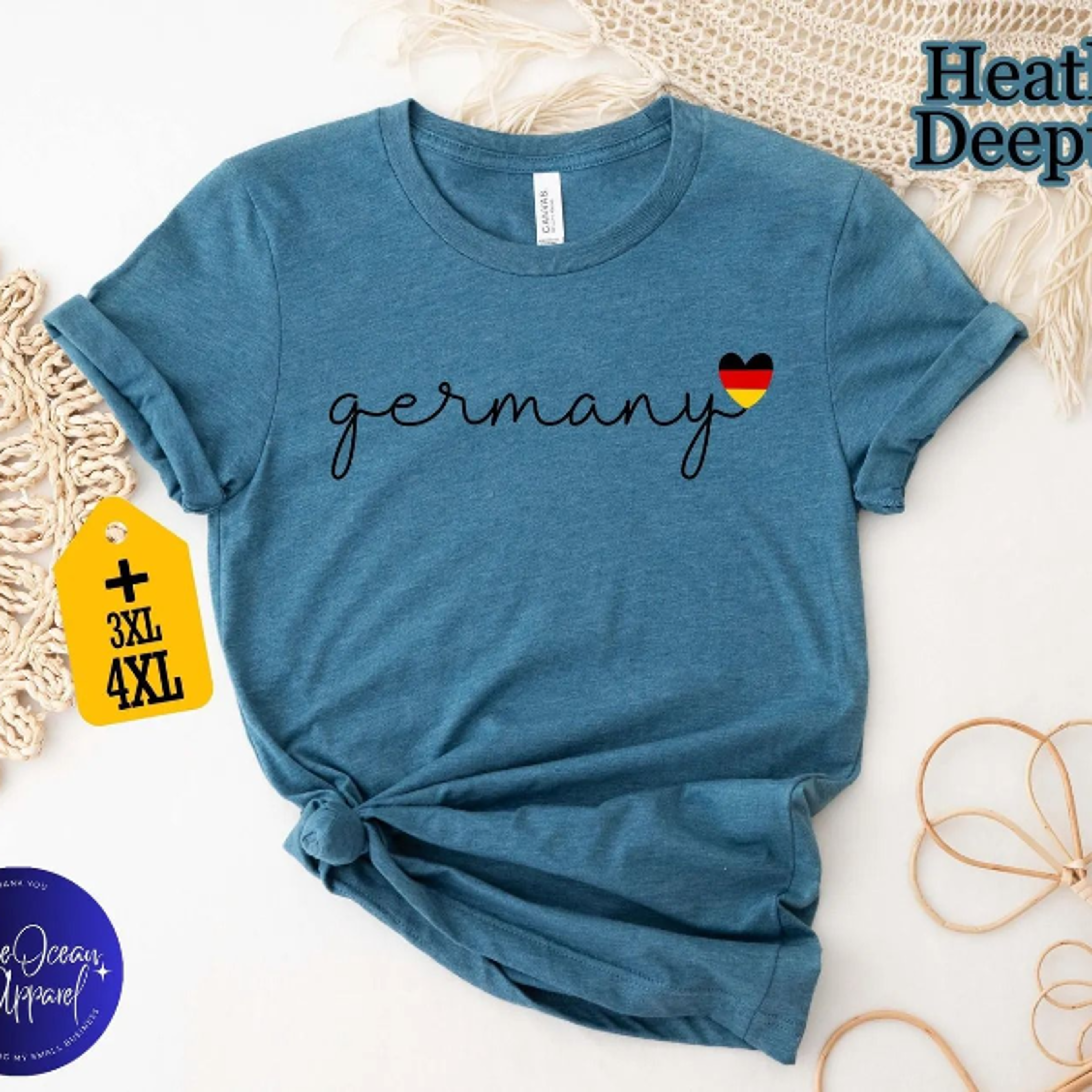 Germany Heart Flag Shirt German Pride Tee Minimal Travel Shirt Cute Deutschland Gift Aesthetic Vaca 