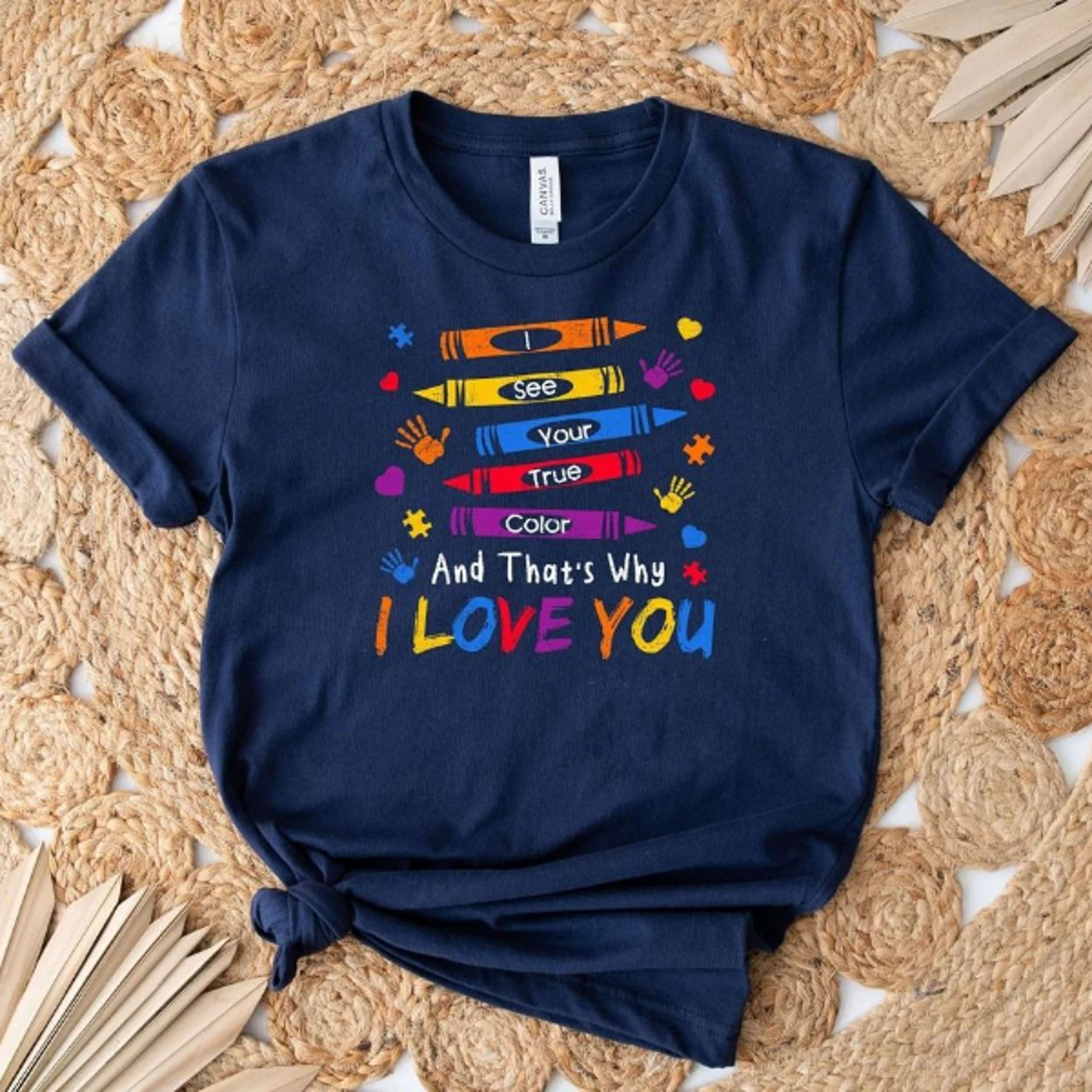 i see your true colors and that's why i love you autism awareness shirt, autism acceptance shirt, autism month shirt