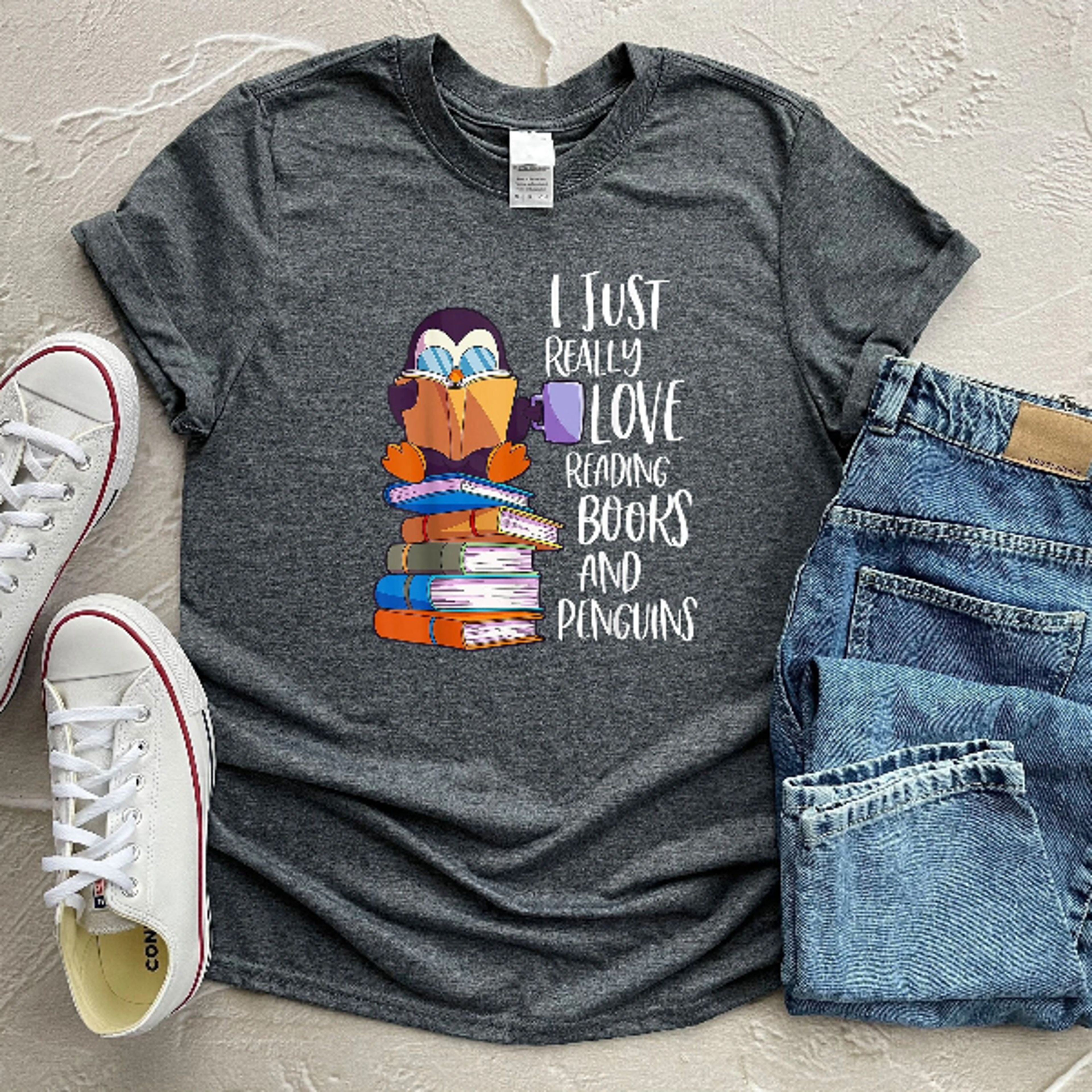 I Just Really Love Reading Books And Penguins Shirt Book Lover Shirt Gift For Librarian Book Reader