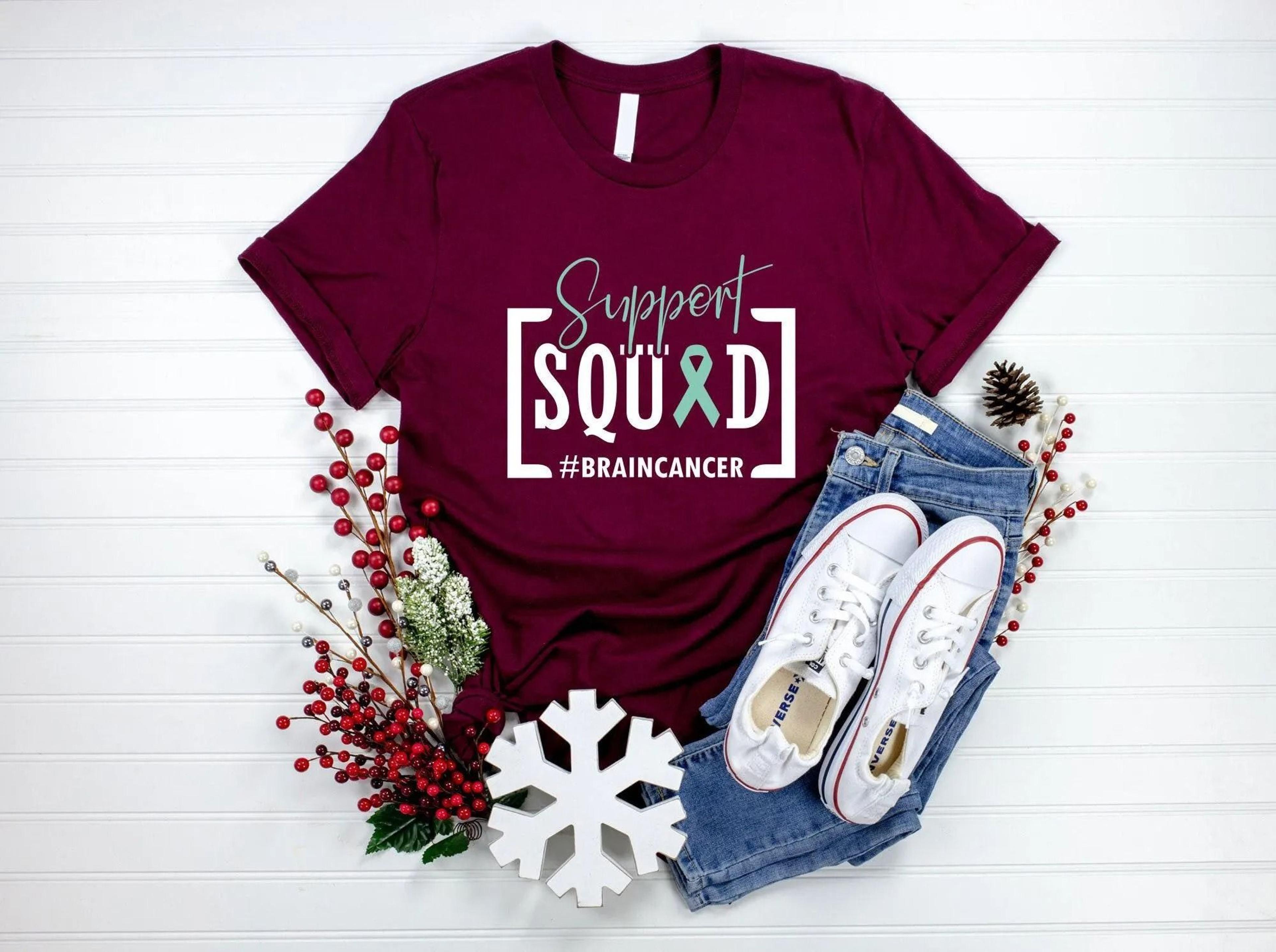 Support Squad Brain Cancer Shirt Team Cancer Shirt Custom Brain Cancer Awareness Shirt Brain Cancer 1