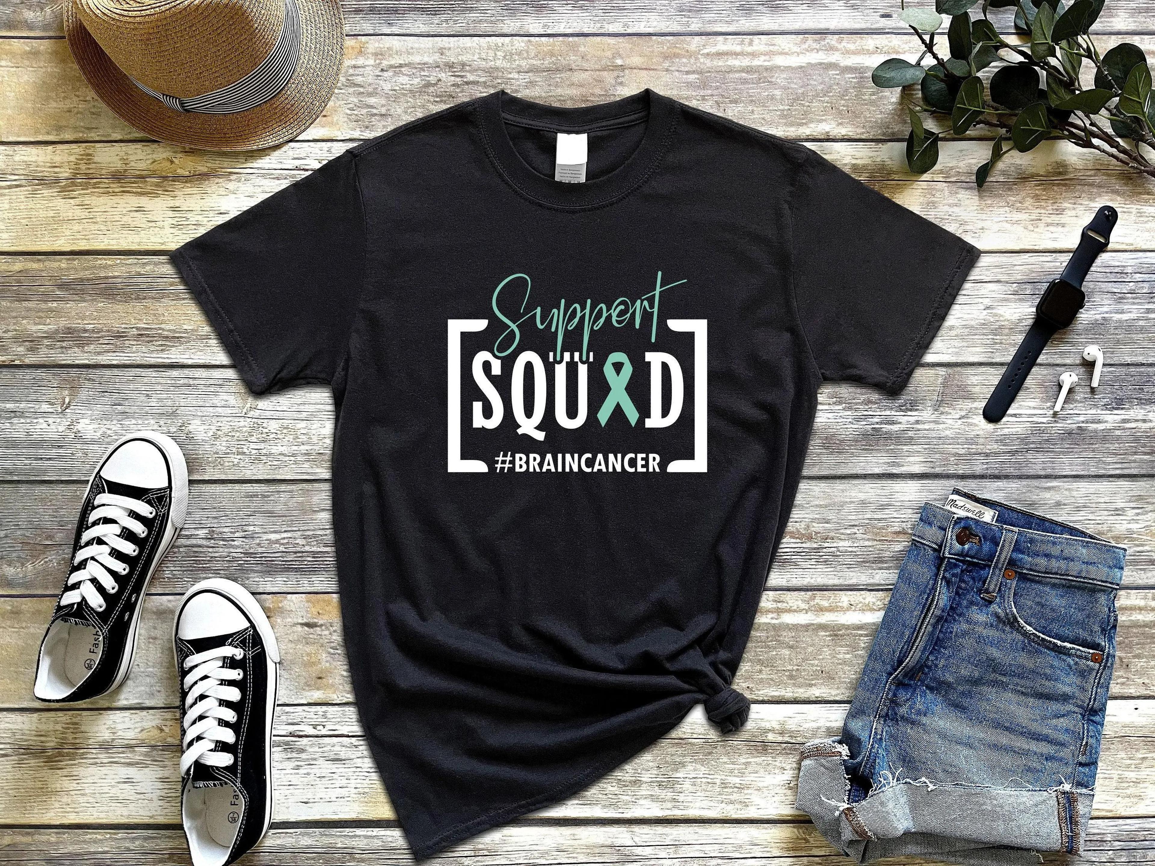 Support Squad Brain Cancer Shirt Team Cancer Shirt Custom Brain Cancer Awareness Shirt Brain Cancer 2