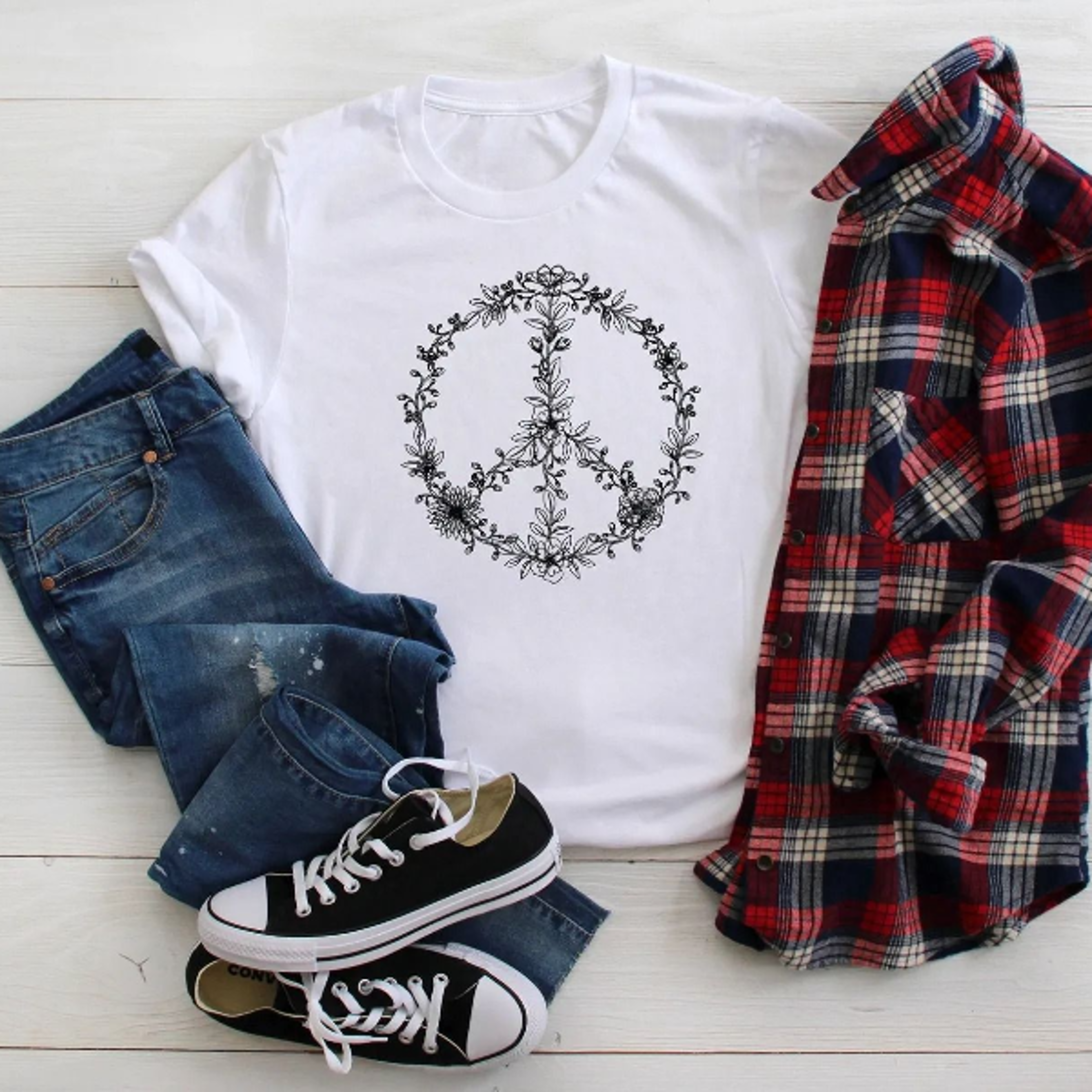 Peace Flower Shirt Peace Tshirt Peace Shirt Peace Sign Shirt Hippie Shirt  Peace Symbol Peace Gifts