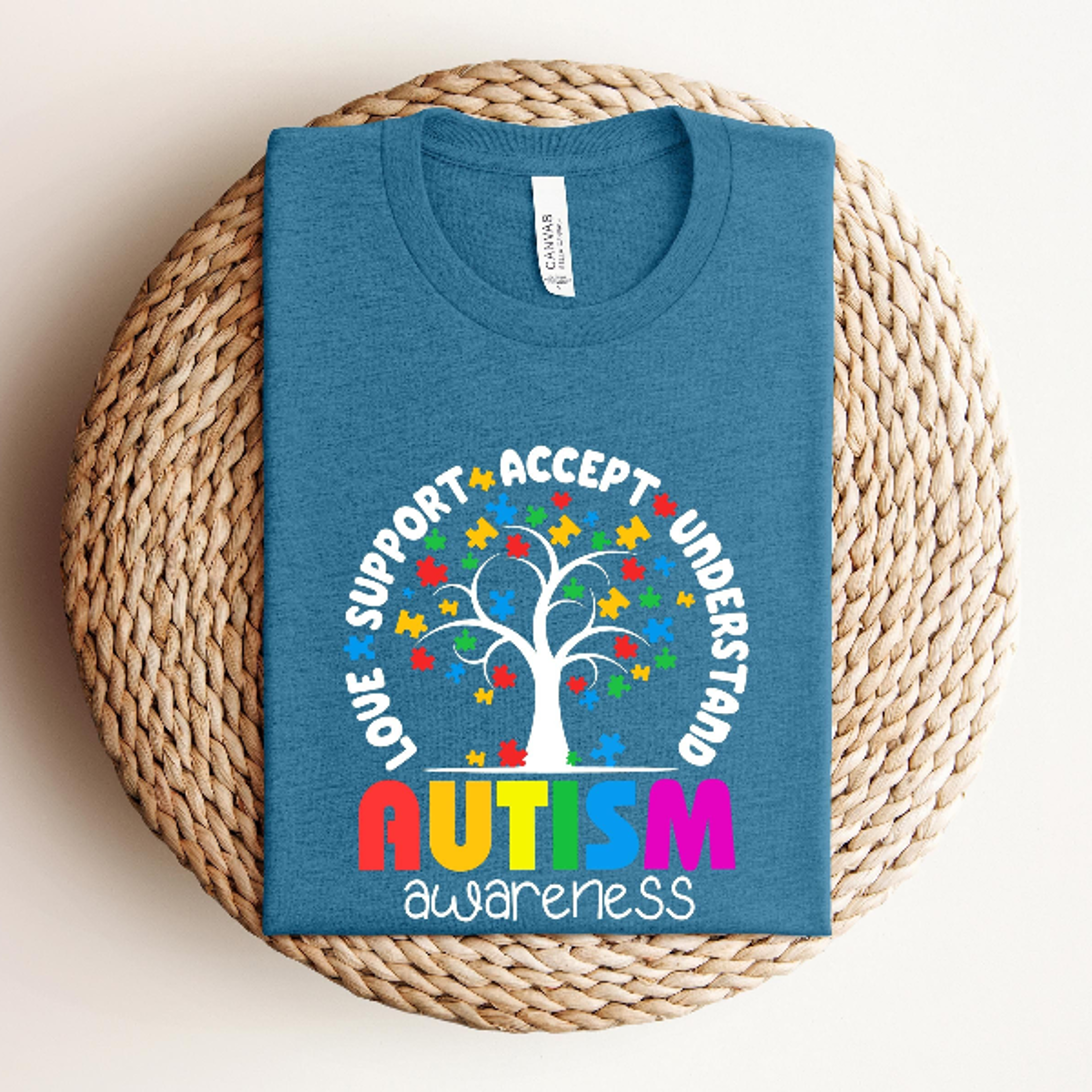 colorful autism puzzle shirt autism mom awareness tee neurodiversity support gift