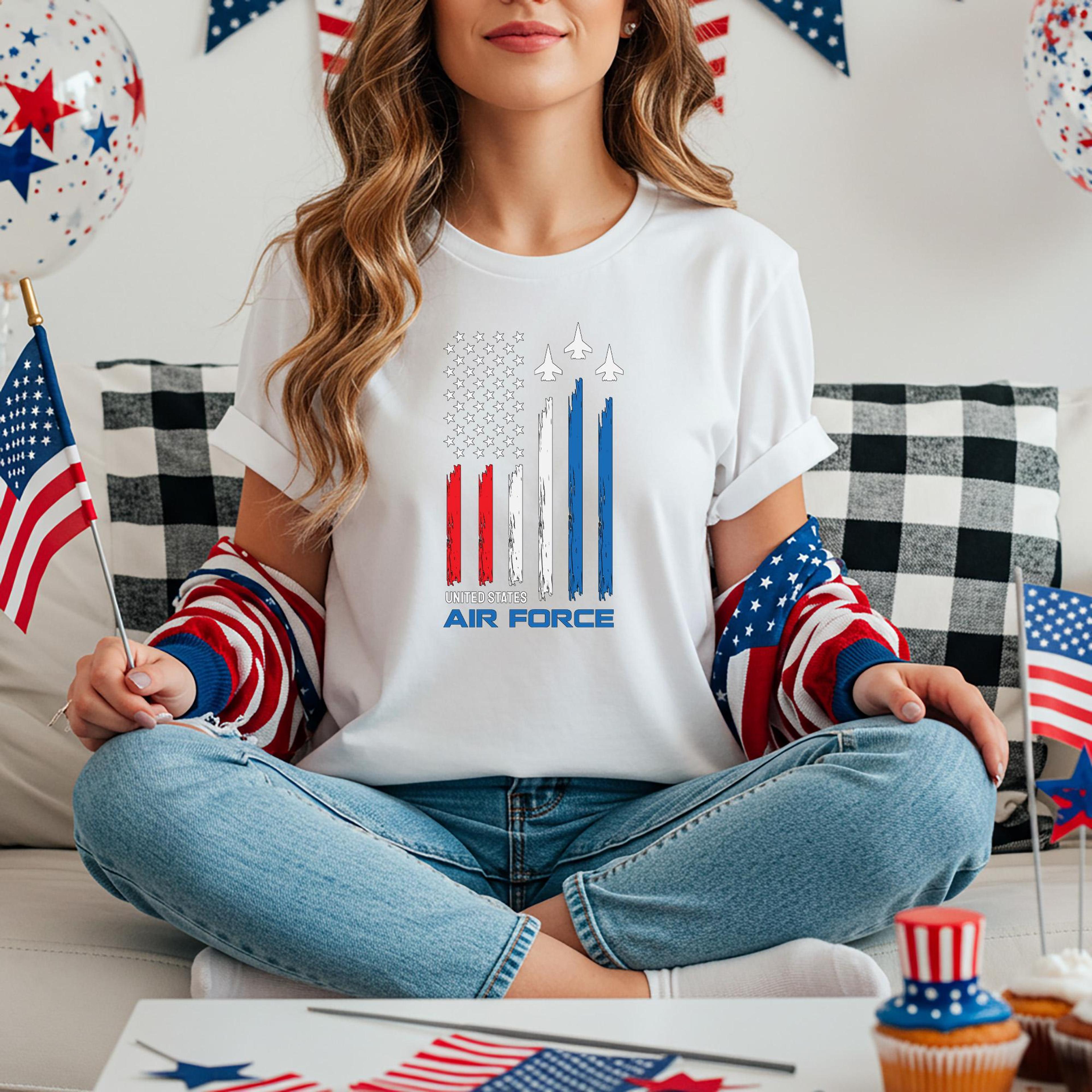 USA Air Force Patriotic 4th of July Shirt