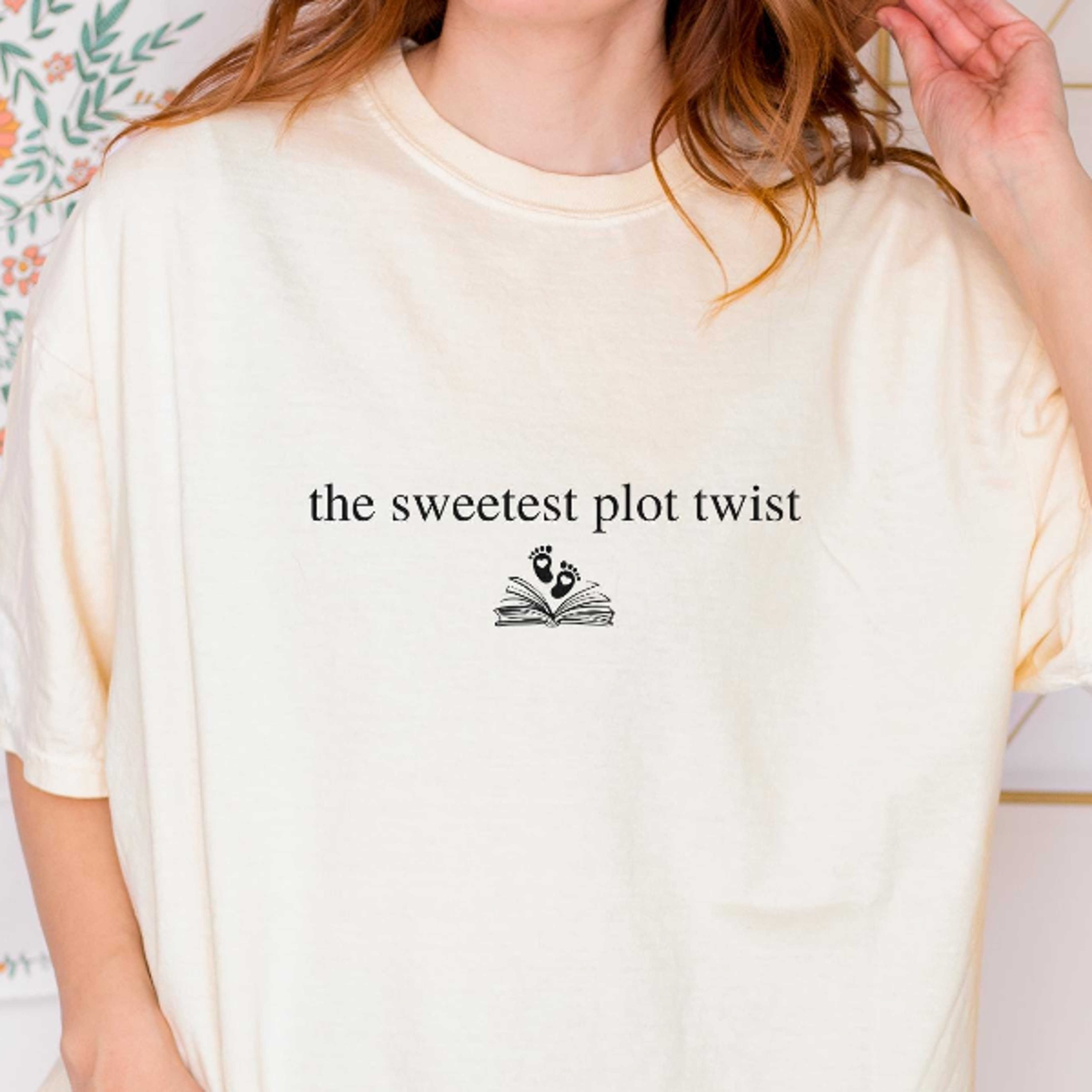 sweetest plot twist pregnancy announcement shirt book lover mom to be gift tee