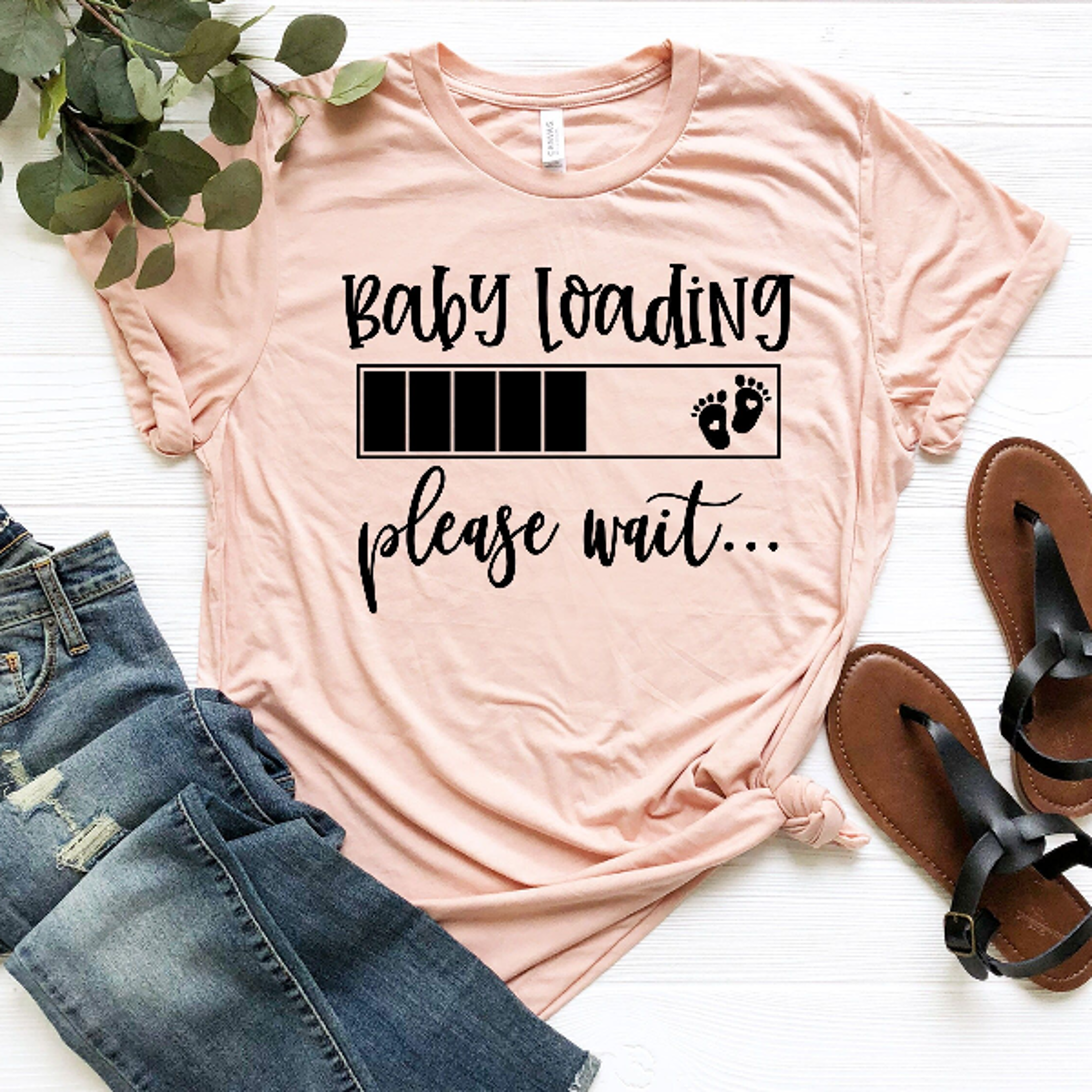 baby loading please wait funny pregnancy announcement shirt mom to be reveal tee