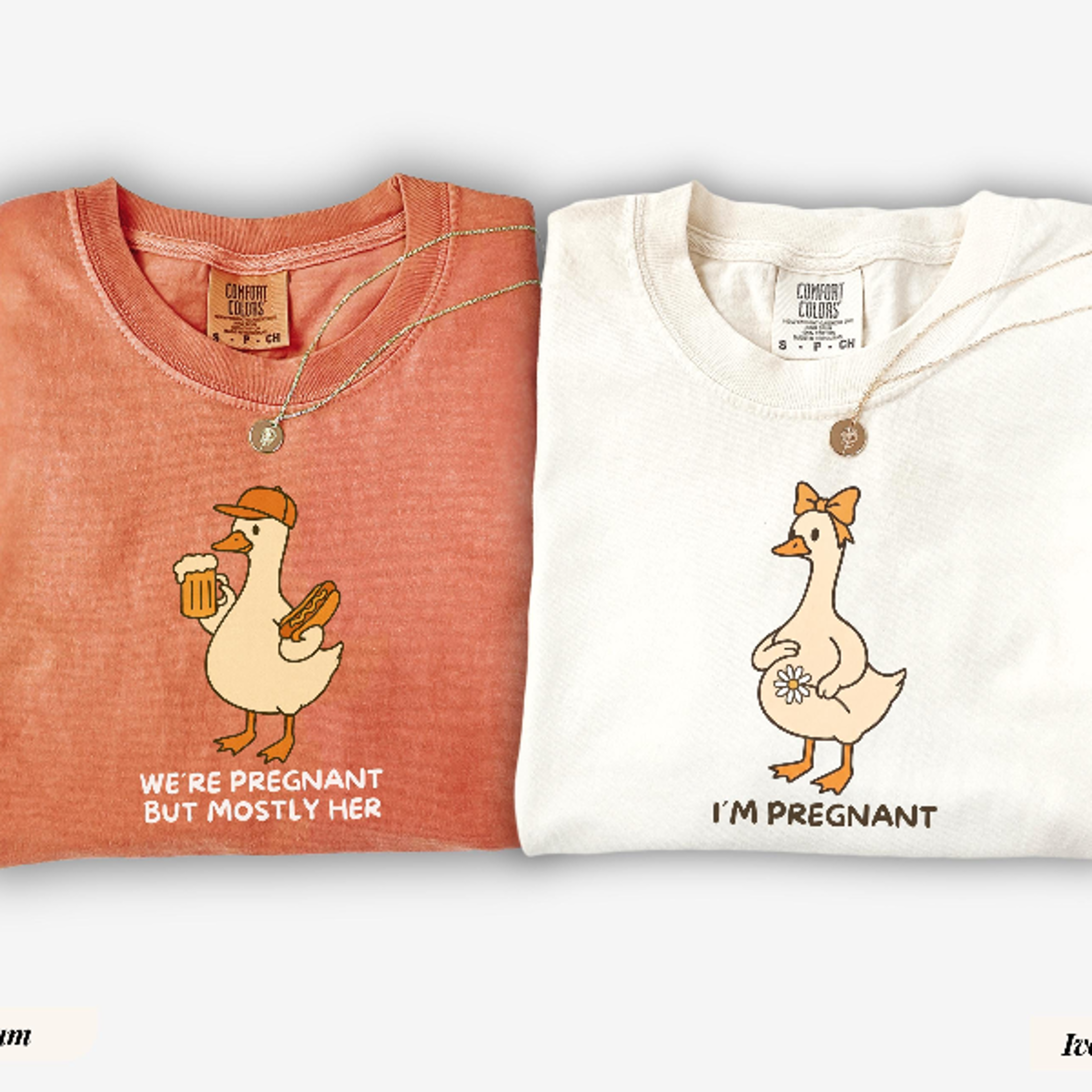 funny goose couple pregnancy announcement shirts future mom dad reveal tee set