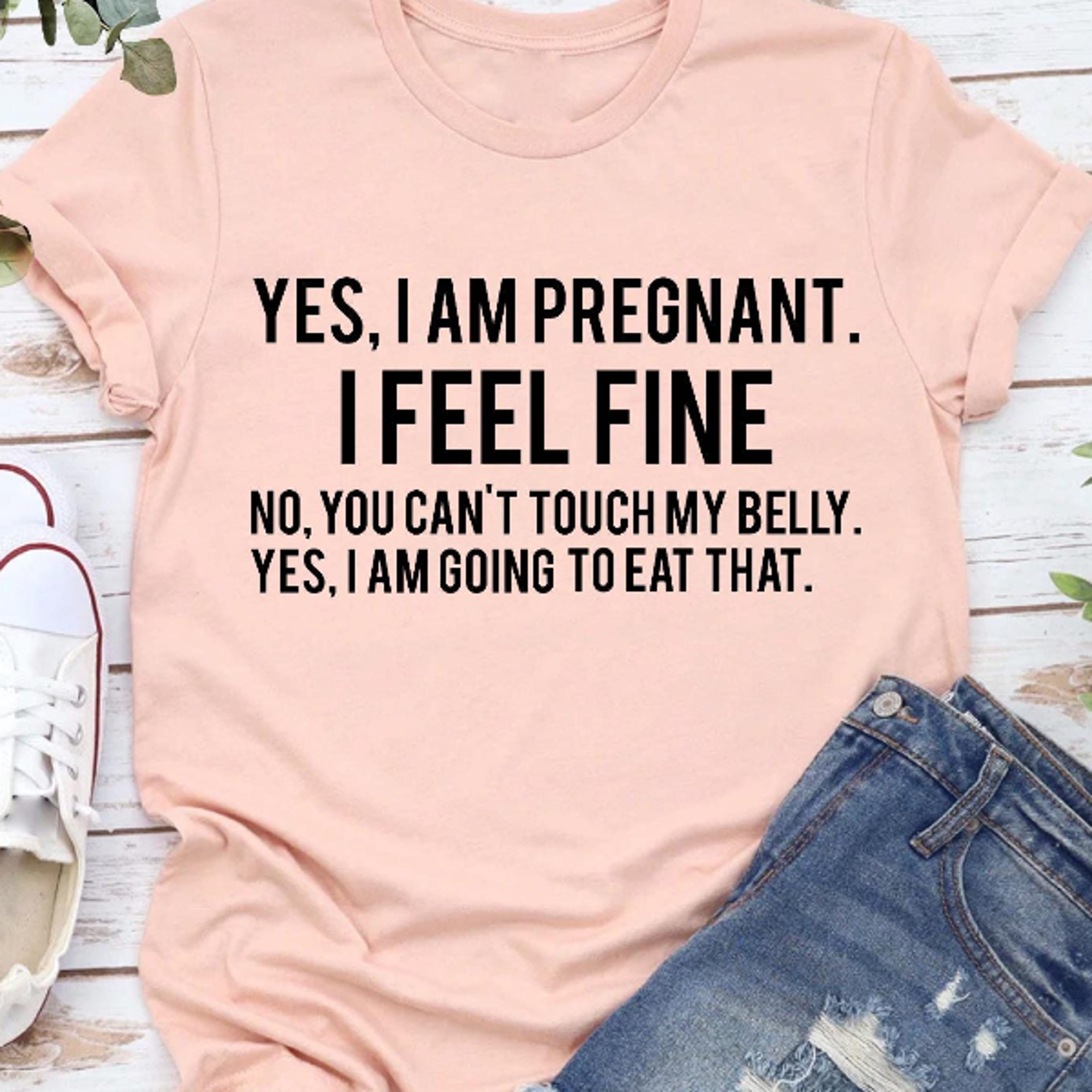 yes i am pregnant shirt funny pregnancy announcement tee cute new mom gift
