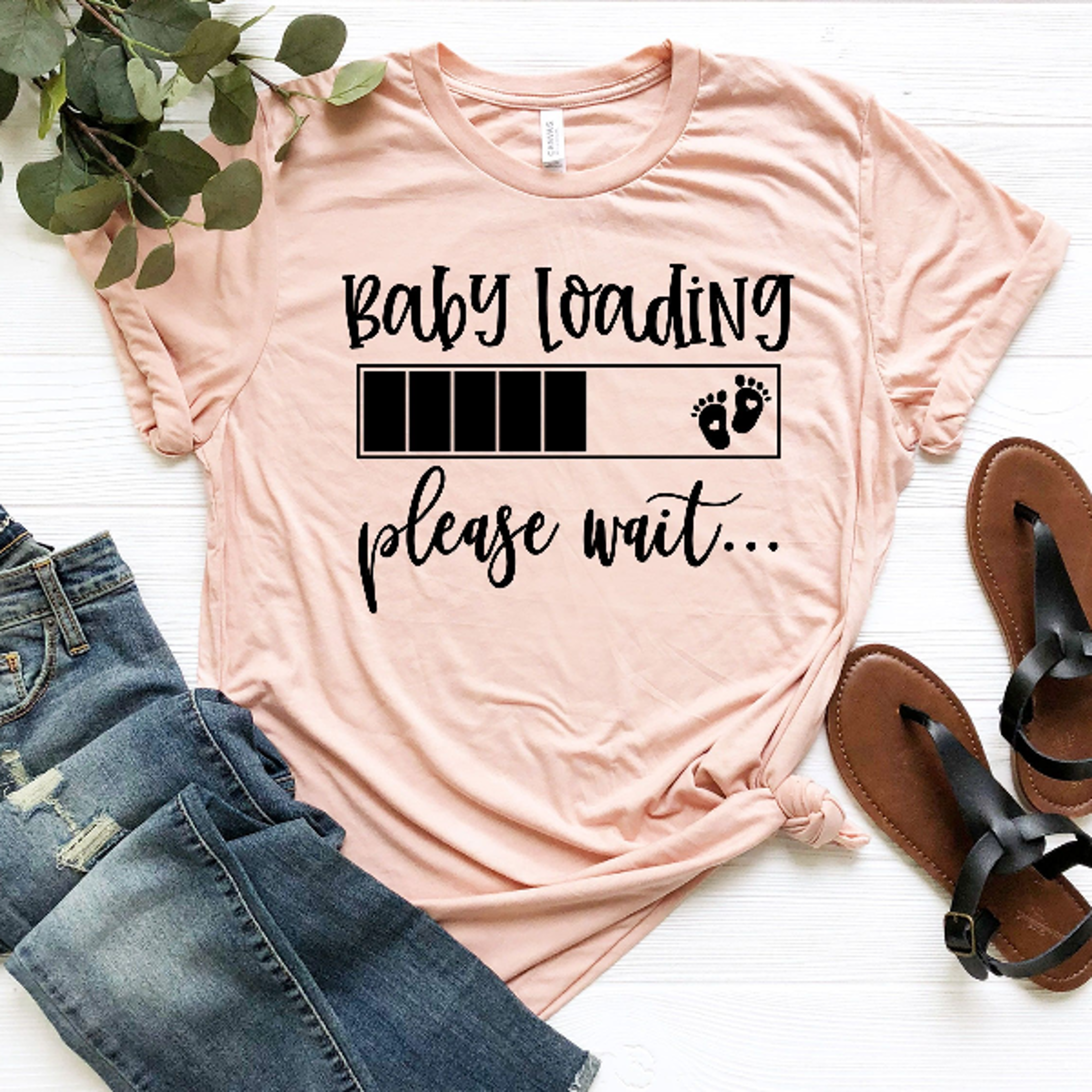 baby loading please wait shirt funny pregnancy announcement tee mom to be gift