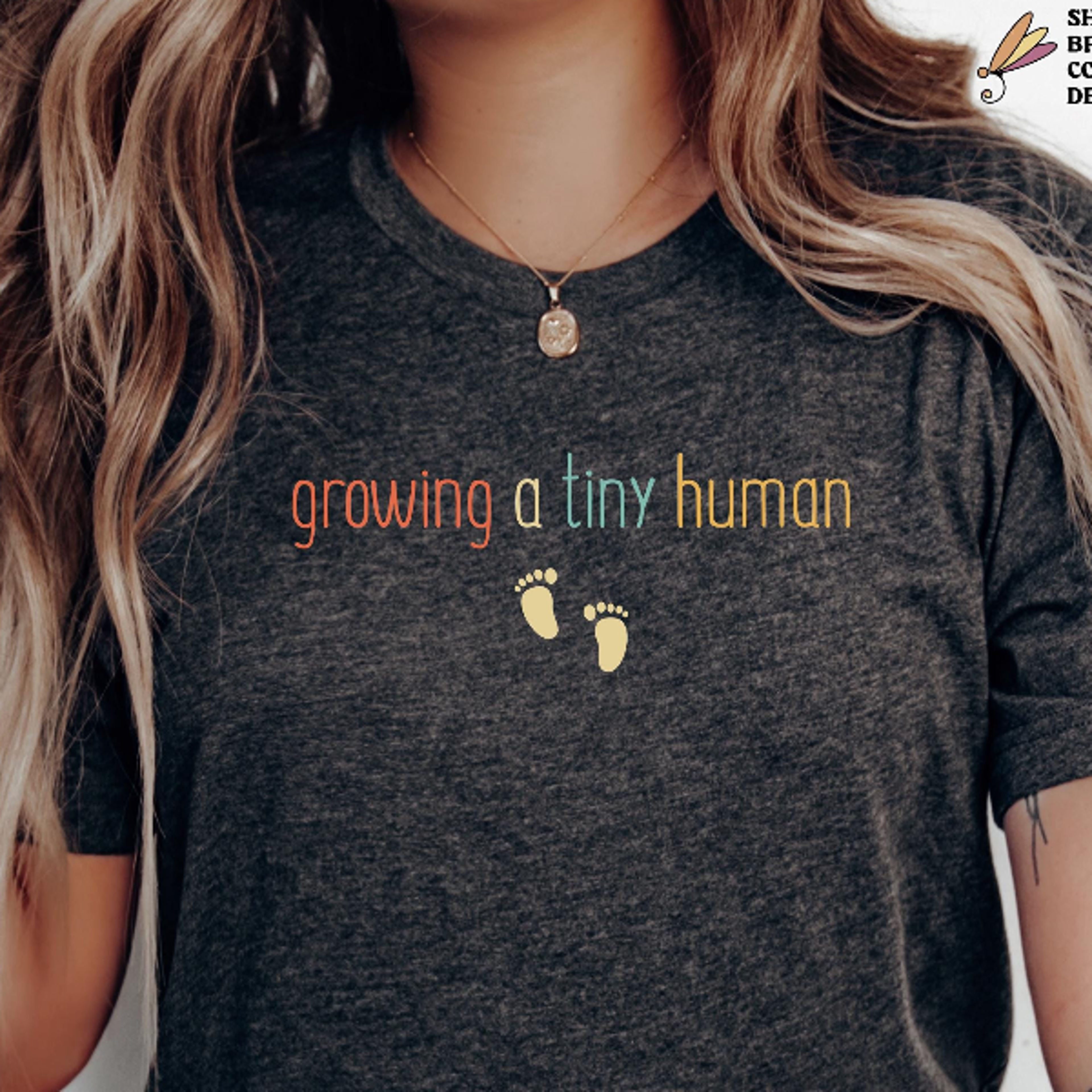 growing a tiny human shirt pregnancy announcement tee expecting mom gift