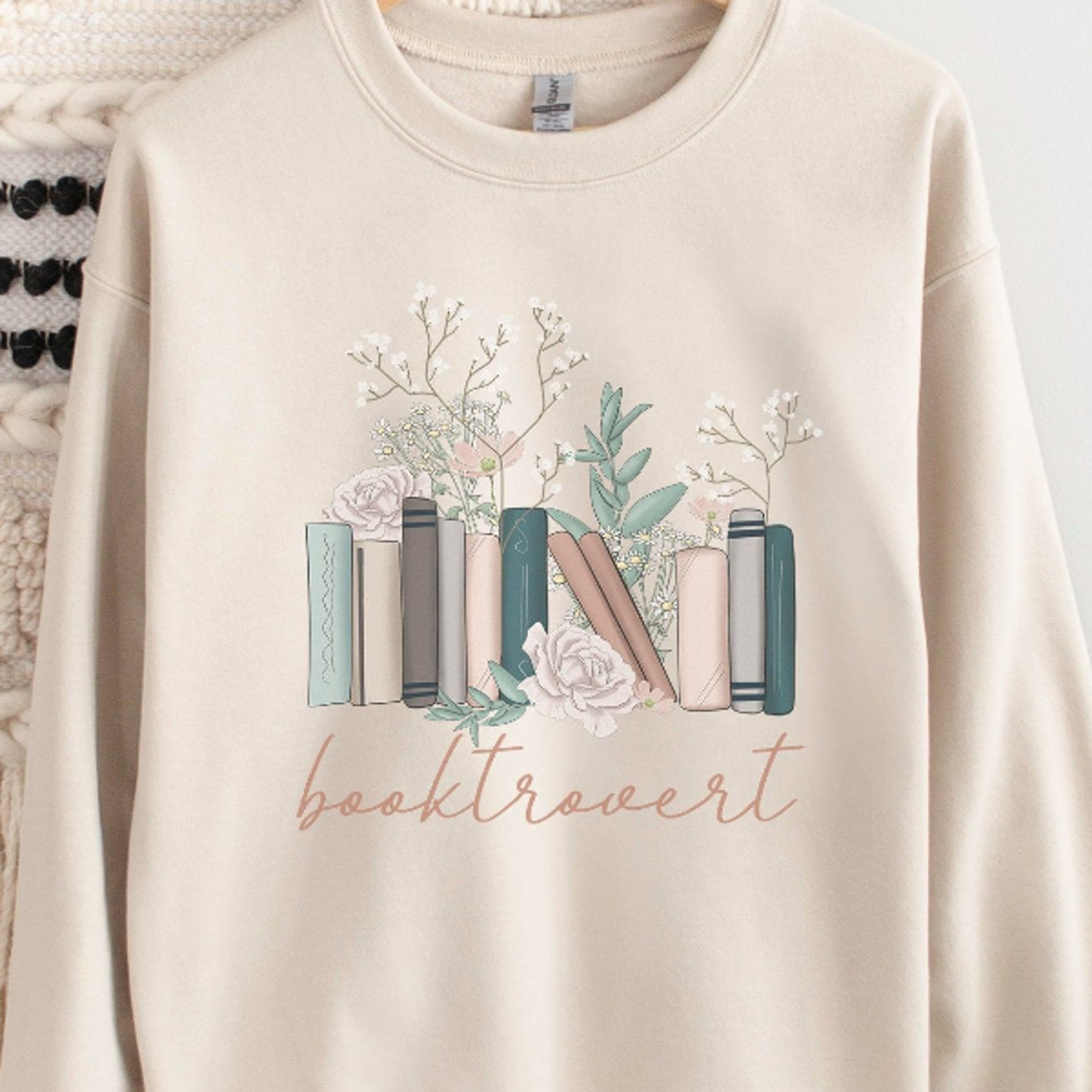booktrovert sweatshirt cute book lovers crewneck reading lover gift pullover