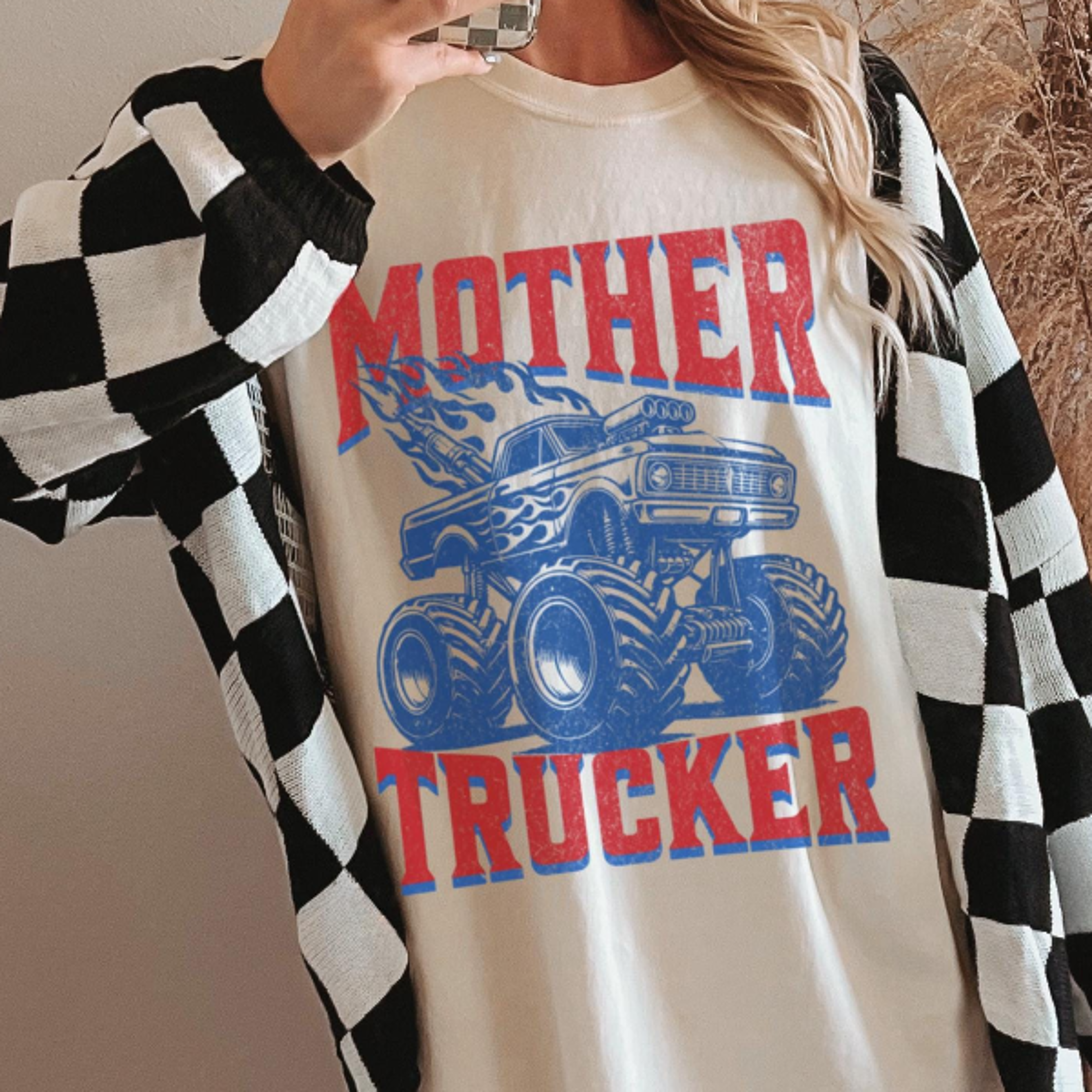 mother trucker shirt | funny monster truck mom tee | comfort colors graphic t-shirt | mom of boys gift | vintage racing