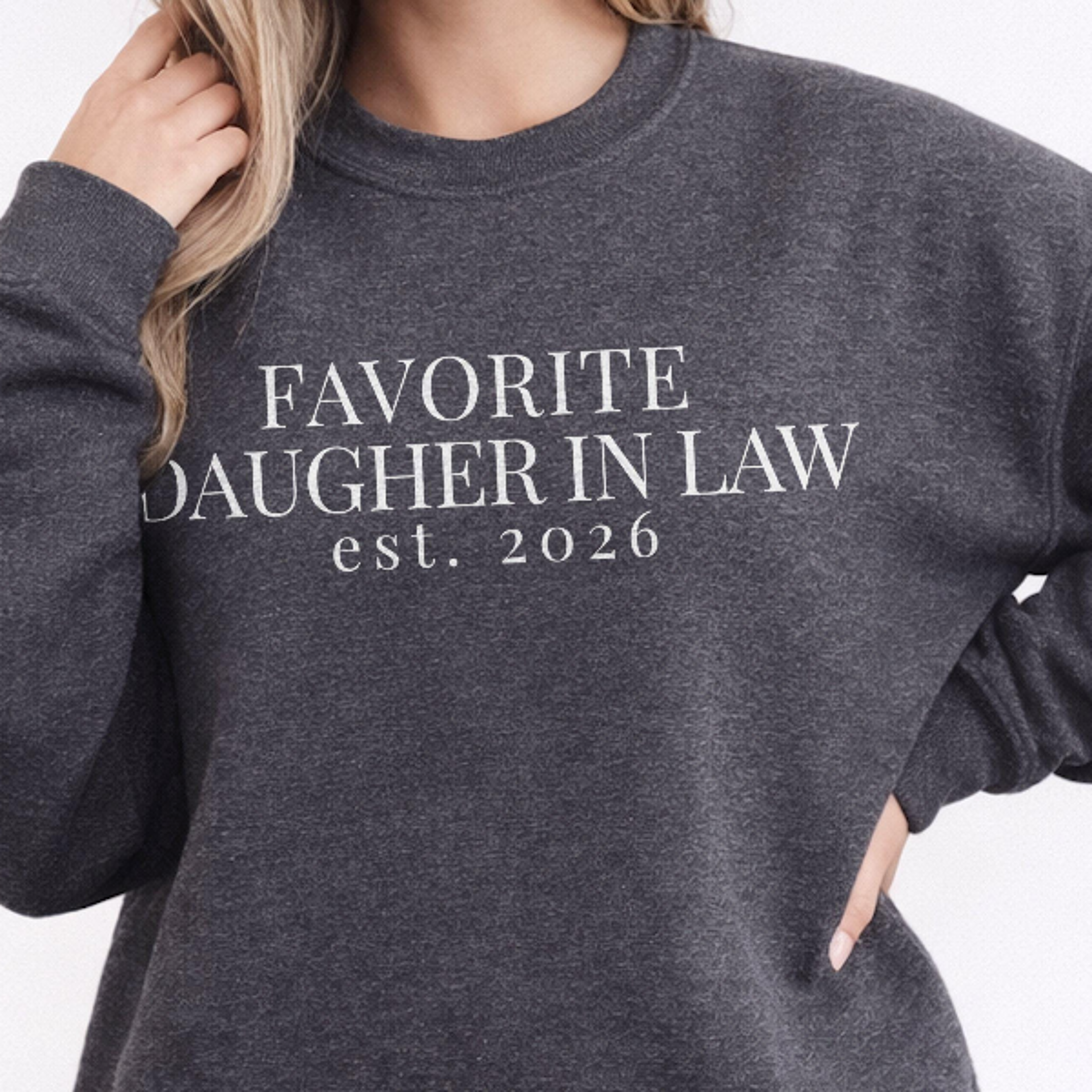 favorite daughter-in-law sweatshirt or shirt custom wedding gift future daughter-in-law tee or crewneck