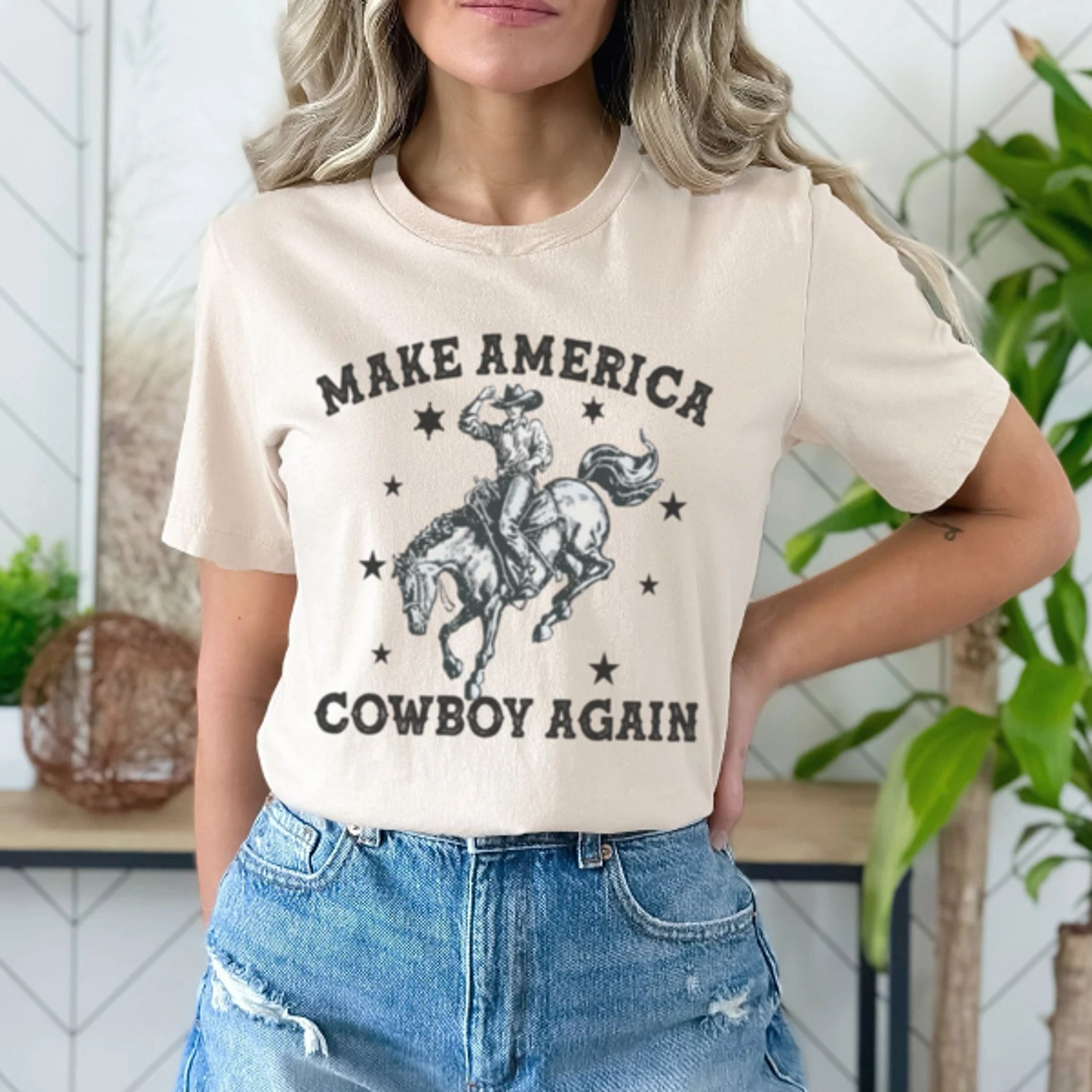 make america cowboy again vintage western shirt or sweatshirt