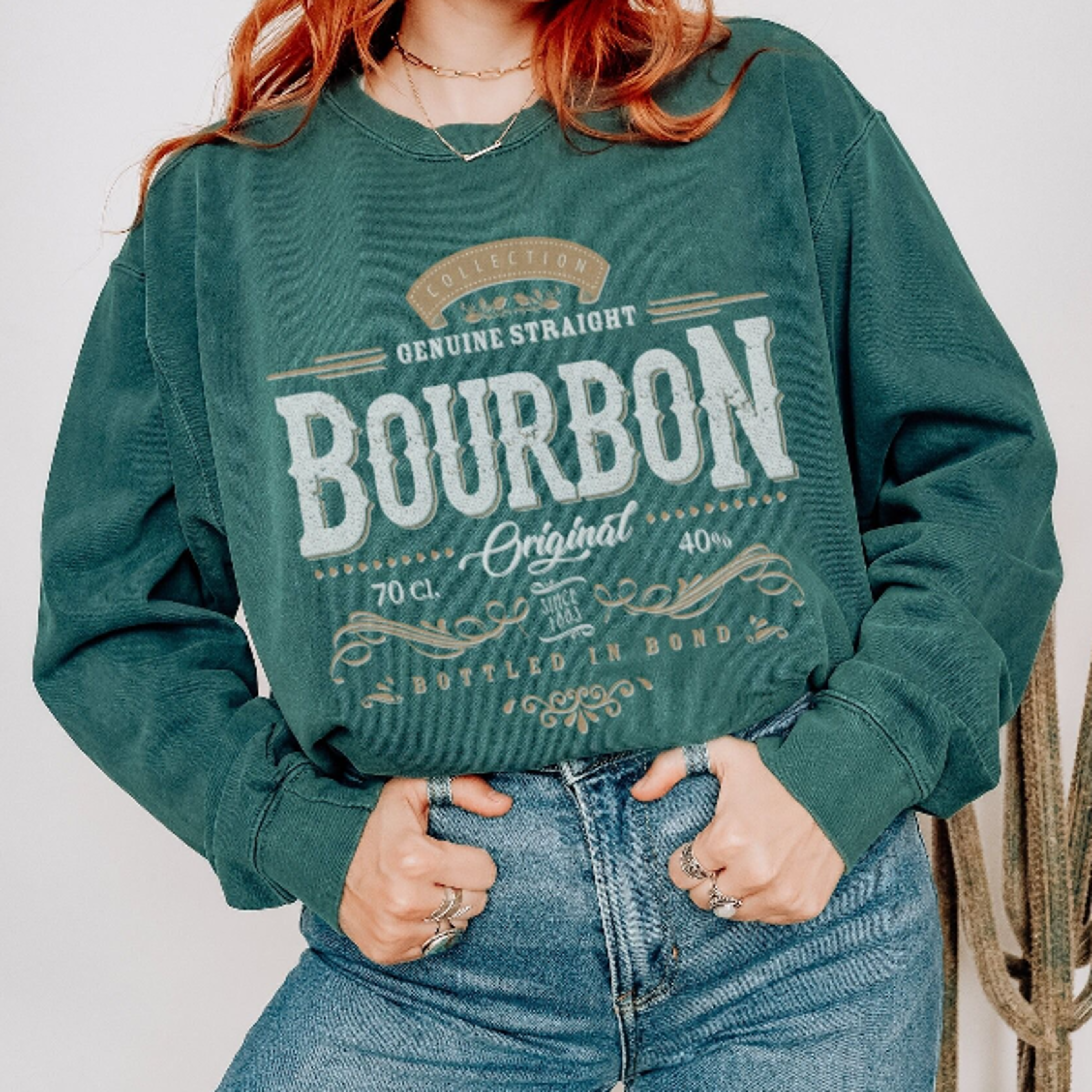 bourbon unisex vintage vibe comfort colors shirt or sweatshirt retro distressed graphic tee