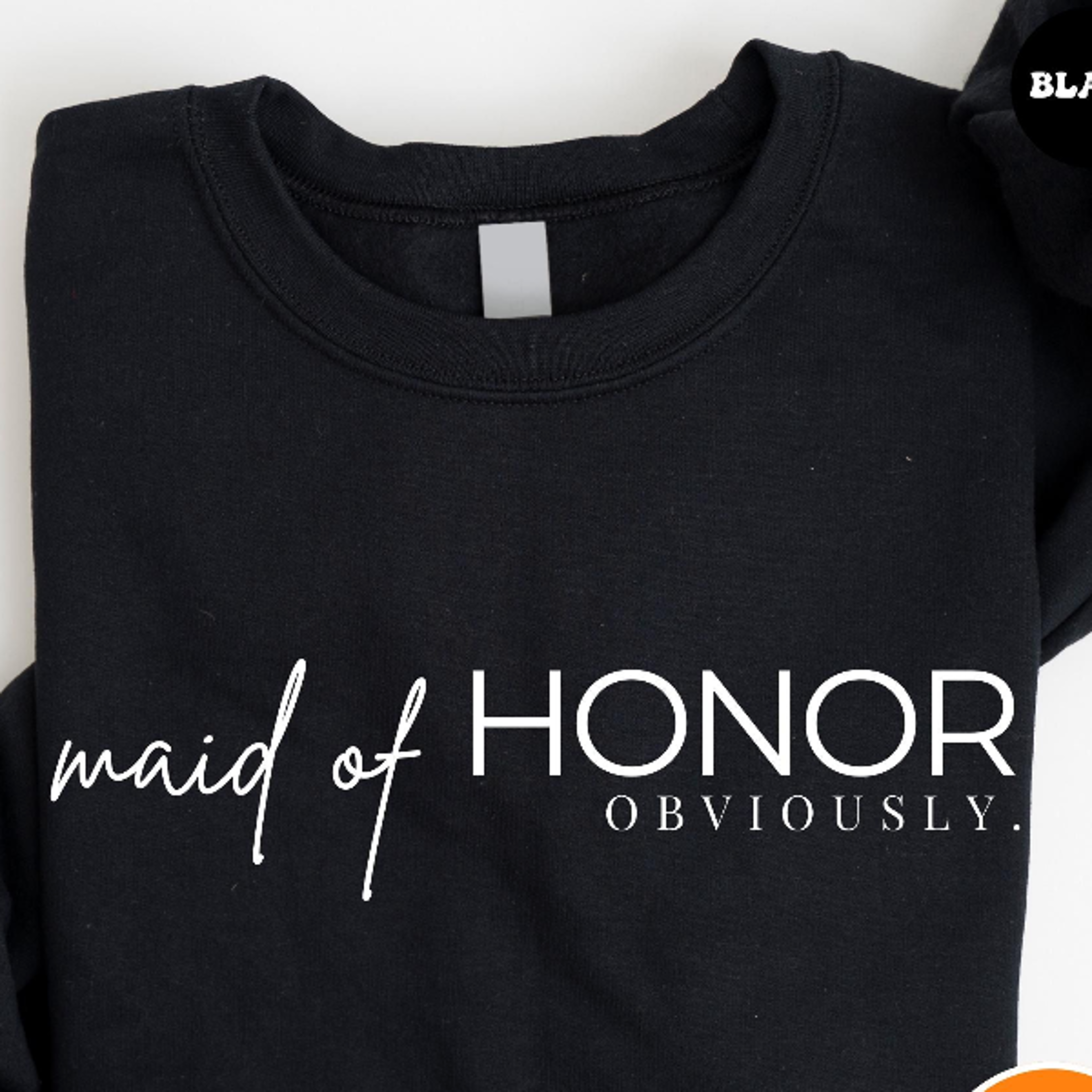 maid of honor sweatshirt personalized bridal party gift bridesmaid crew neck wedding sweatshirt