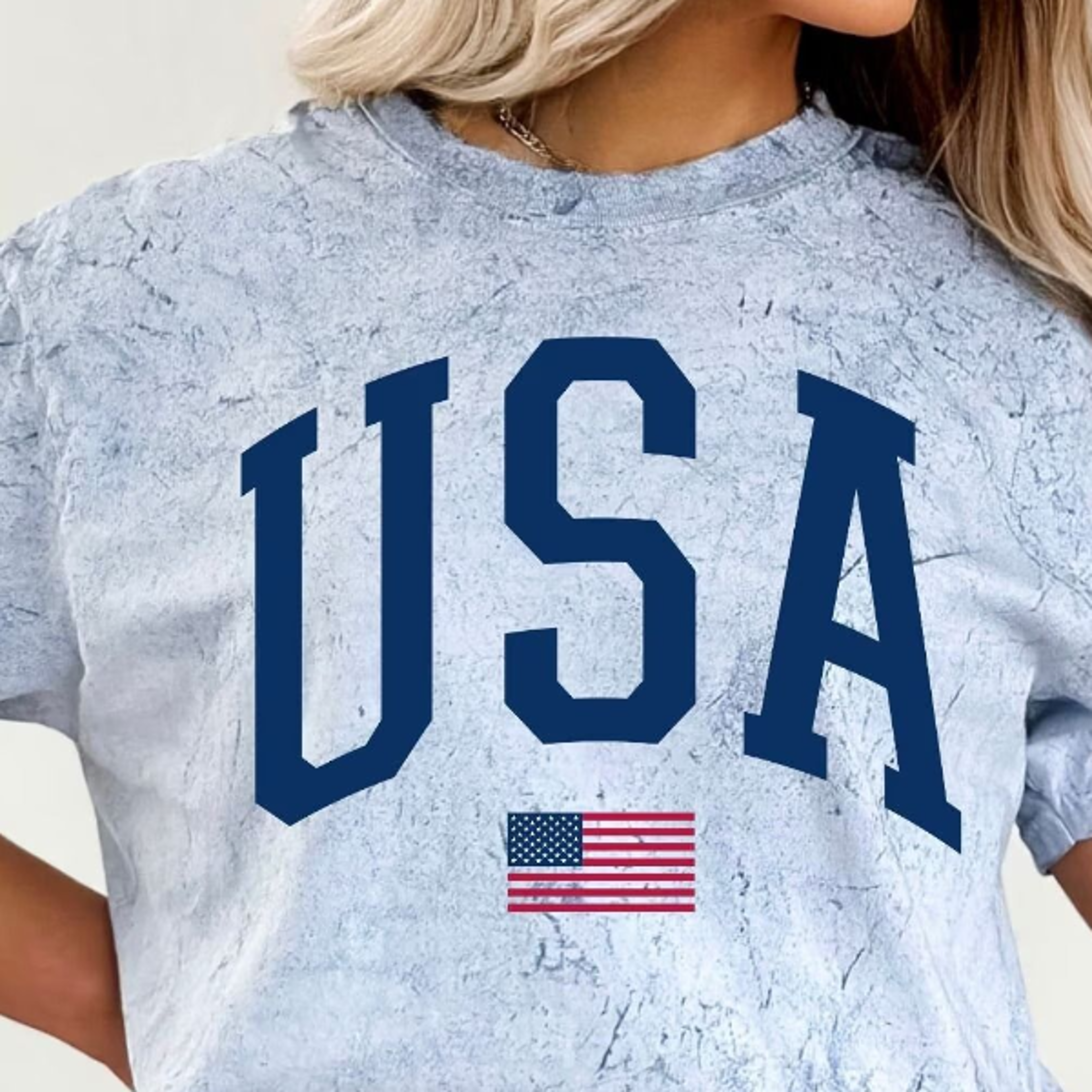 tie dye usa flag colorblast patriotic graphic tee